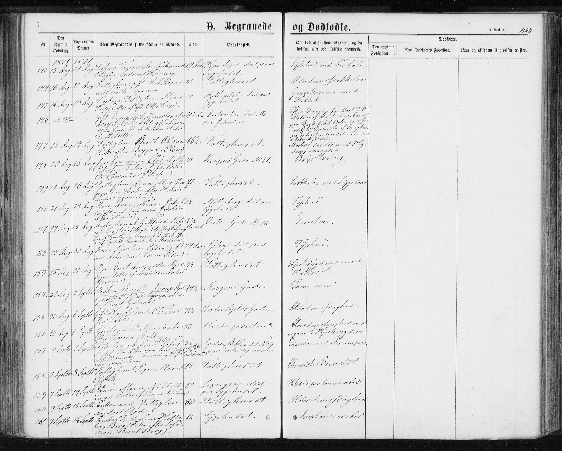 Ministerialprotokoller, klokkerbøker og fødselsregistre - Sør-Trøndelag, AV/SAT-A-1456/601/L0055: Parish register (official) no. 601A23, 1866-1877, p. 444