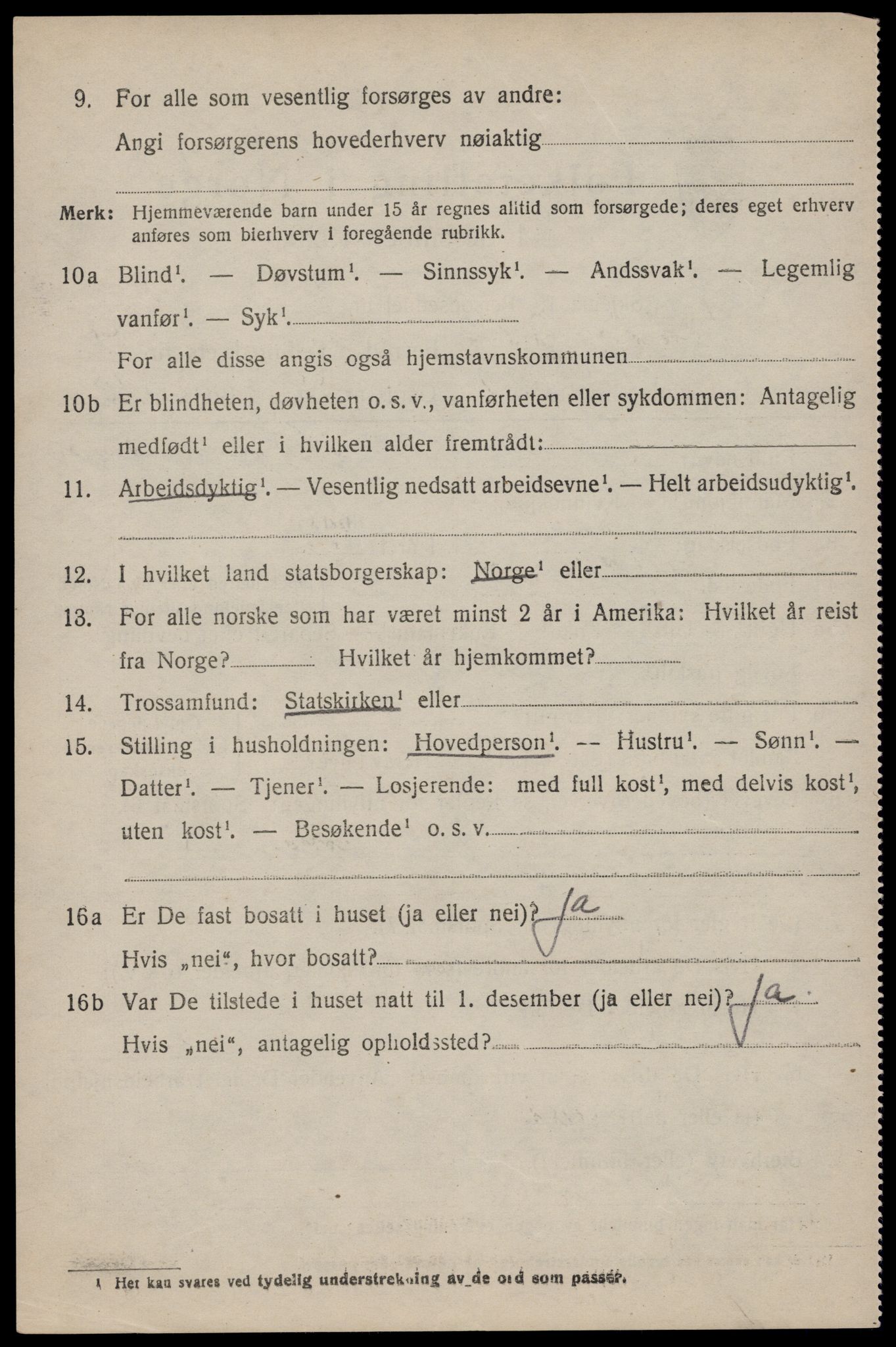 SAST, 1920 census for Håland, 1920, p. 7208