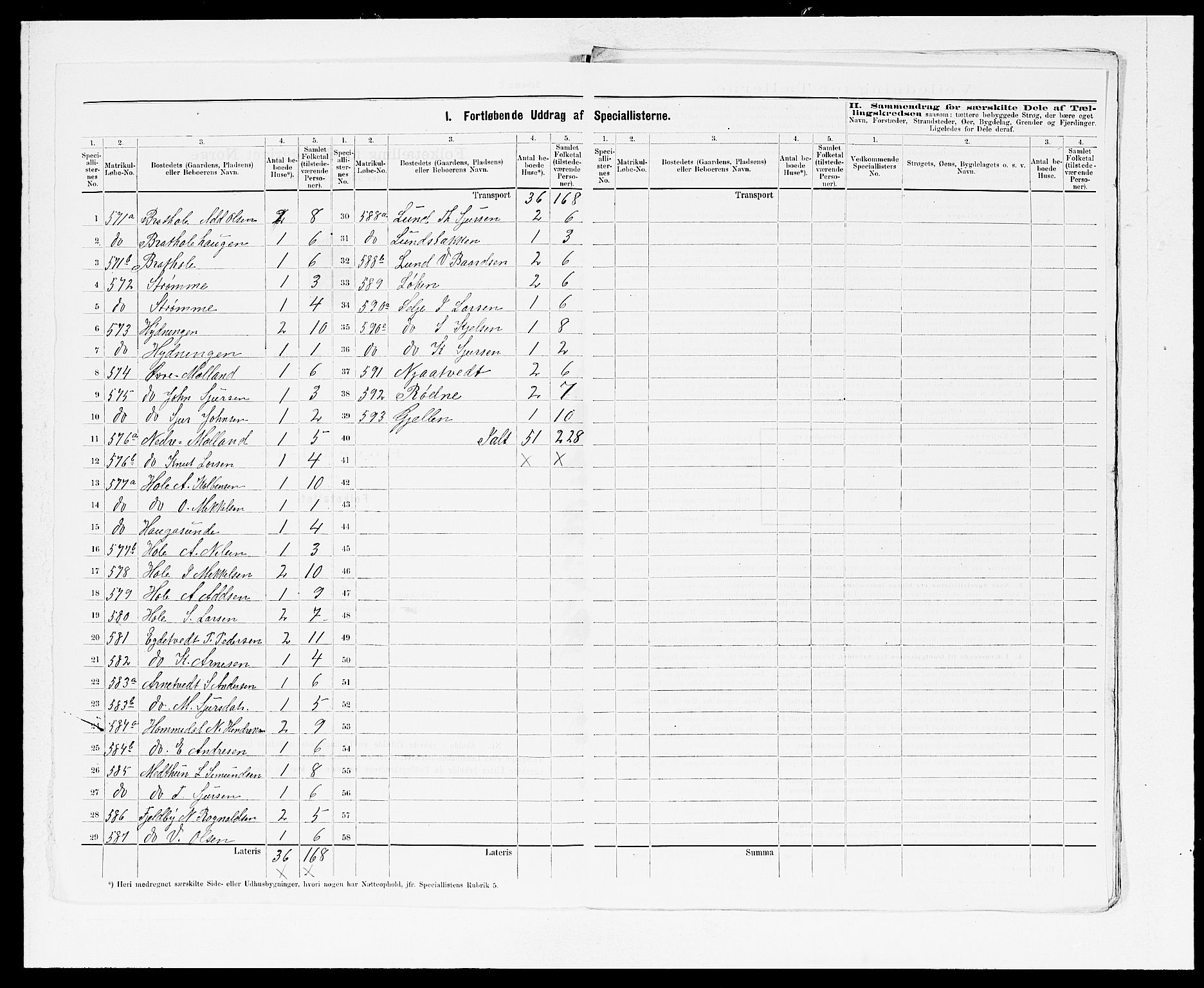 SAB, 1875 census for 1236P Vossestrand, 1875, p. 3