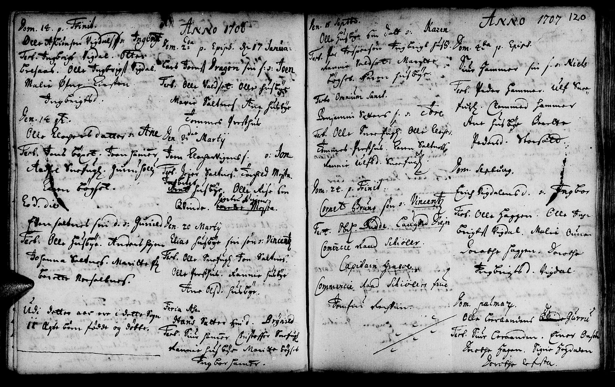 Ministerialprotokoller, klokkerbøker og fødselsregistre - Sør-Trøndelag, AV/SAT-A-1456/666/L0783: Parish register (official) no. 666A01, 1702-1753, p. 120