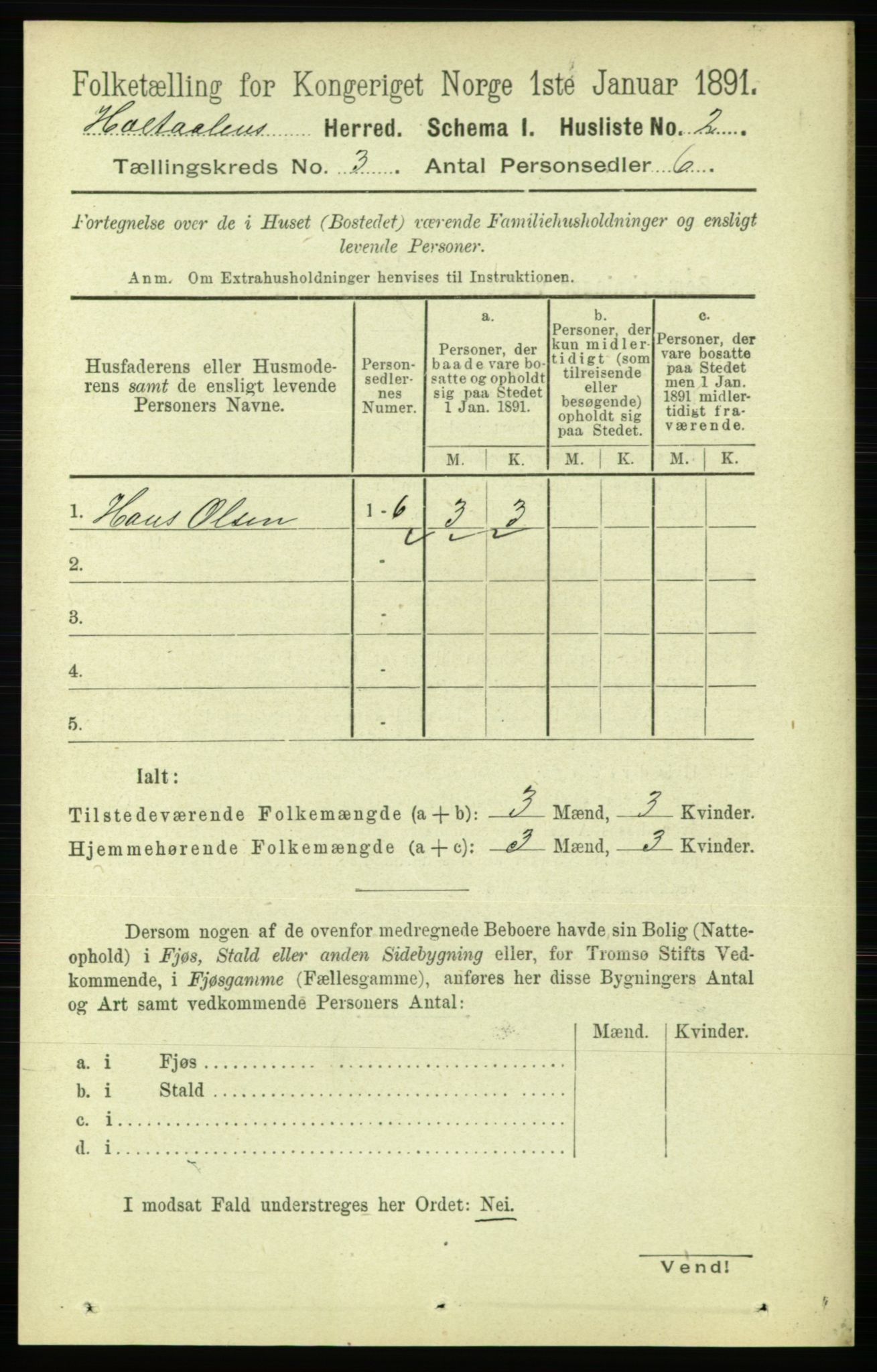 RA, 1891 census for 1645 Haltdalen, 1891, p. 793