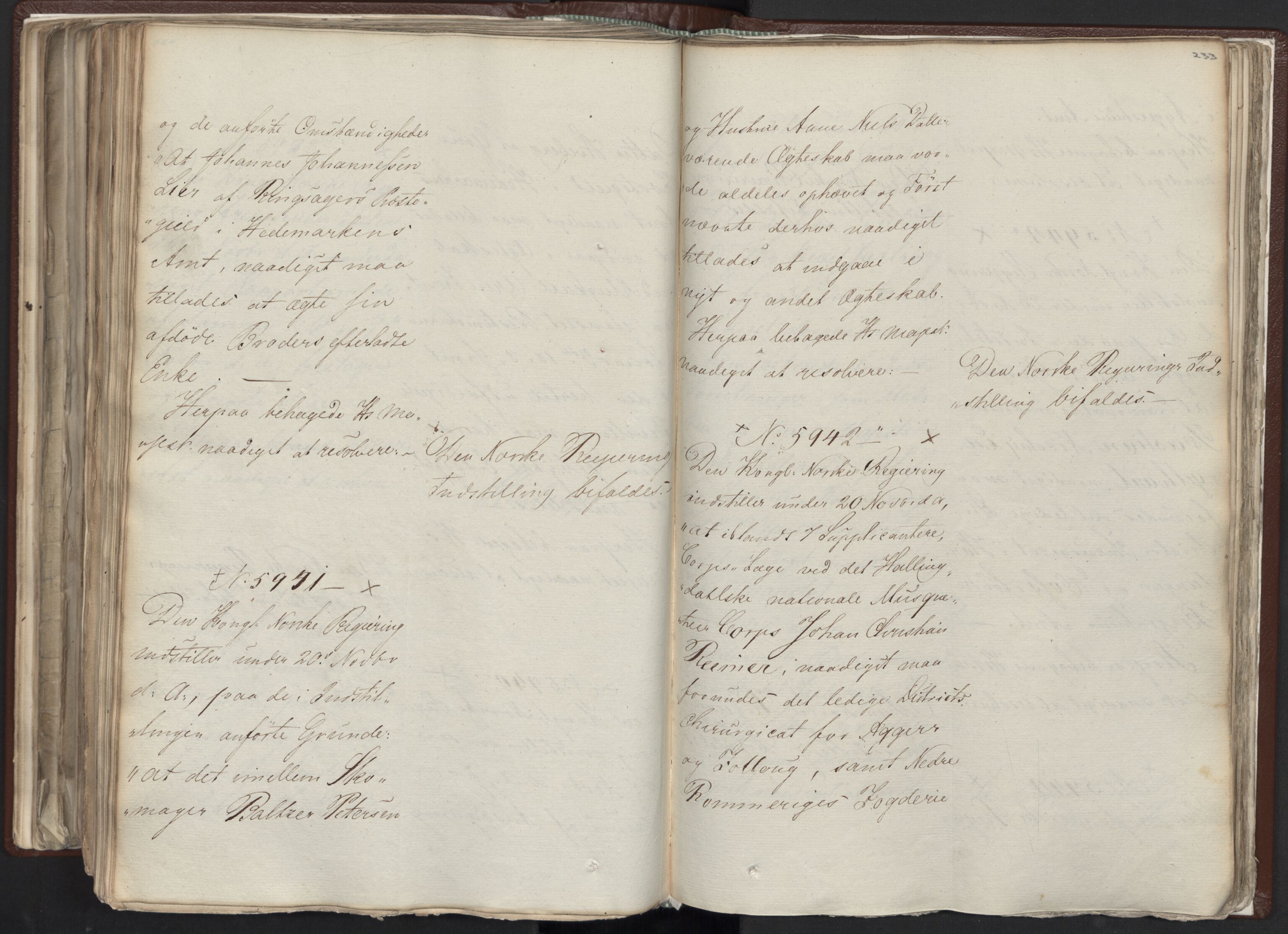 Statsrådssekretariatet, AV/RA-S-1001/A/Ab/L0012: Kgl. res. nr. 5679-6008 II, 1821, p. 232b-233a