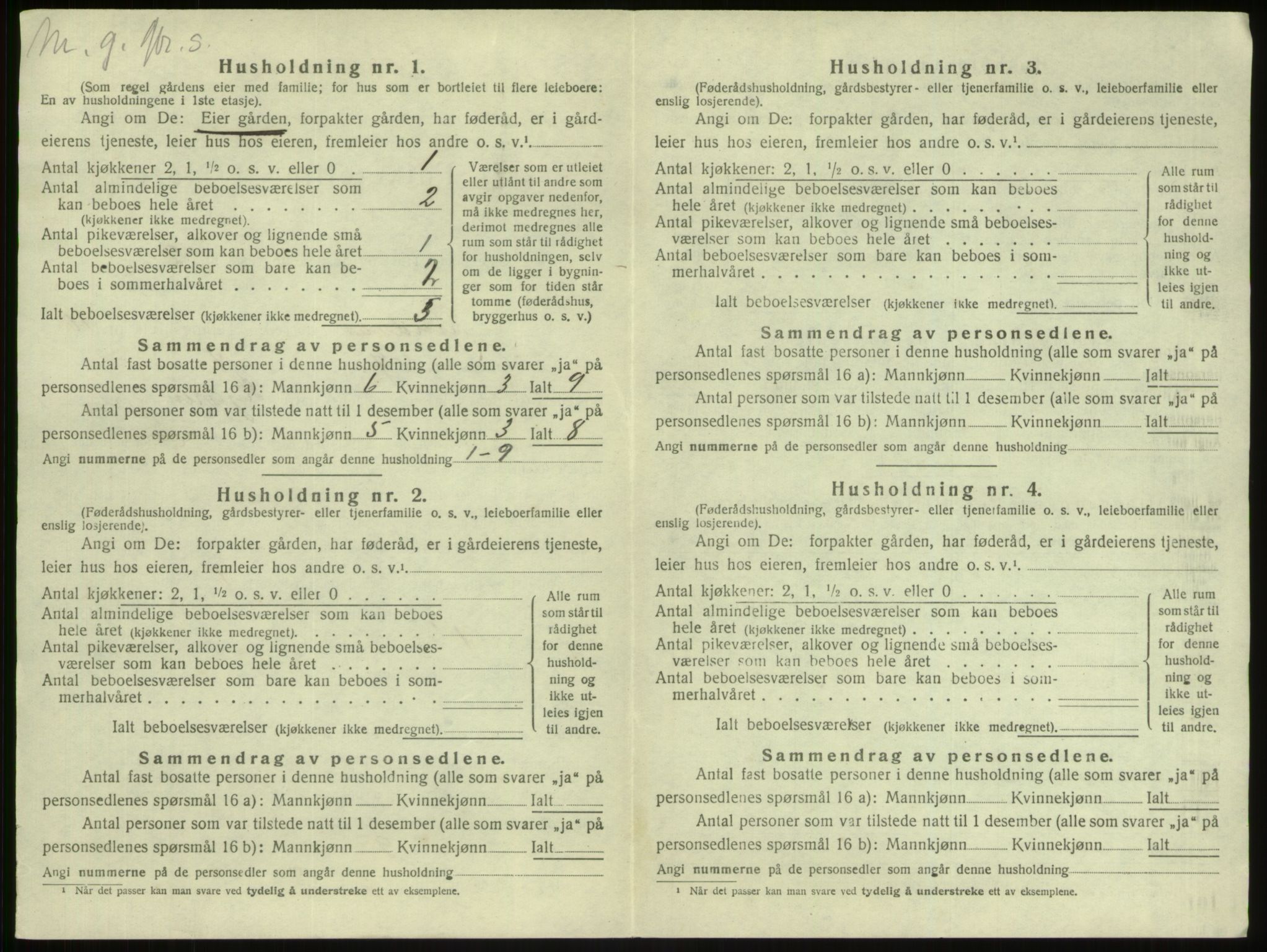 SAB, 1920 census for Lindås, 1920, p. 681