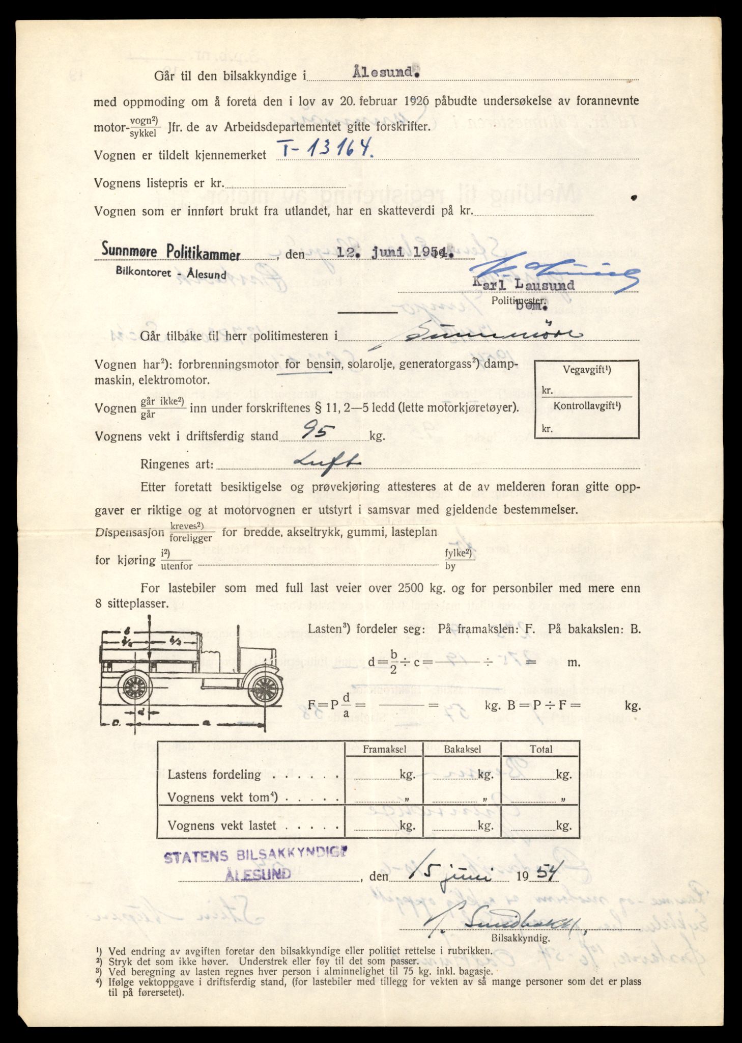 Møre og Romsdal vegkontor - Ålesund trafikkstasjon, AV/SAT-A-4099/F/Fe/L0037: Registreringskort for kjøretøy T 13031 - T 13179, 1927-1998, p. 2558