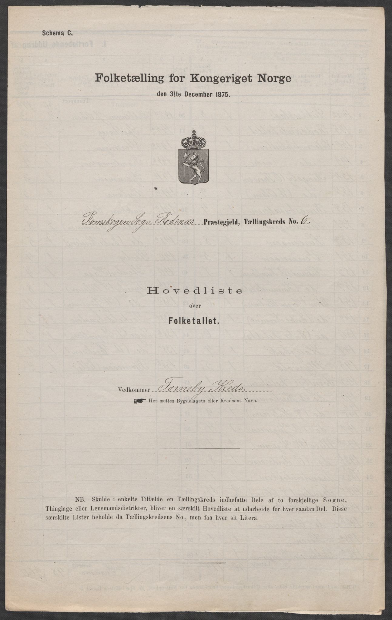 RA, 1875 census for 0120P Rødenes, 1875, p. 19