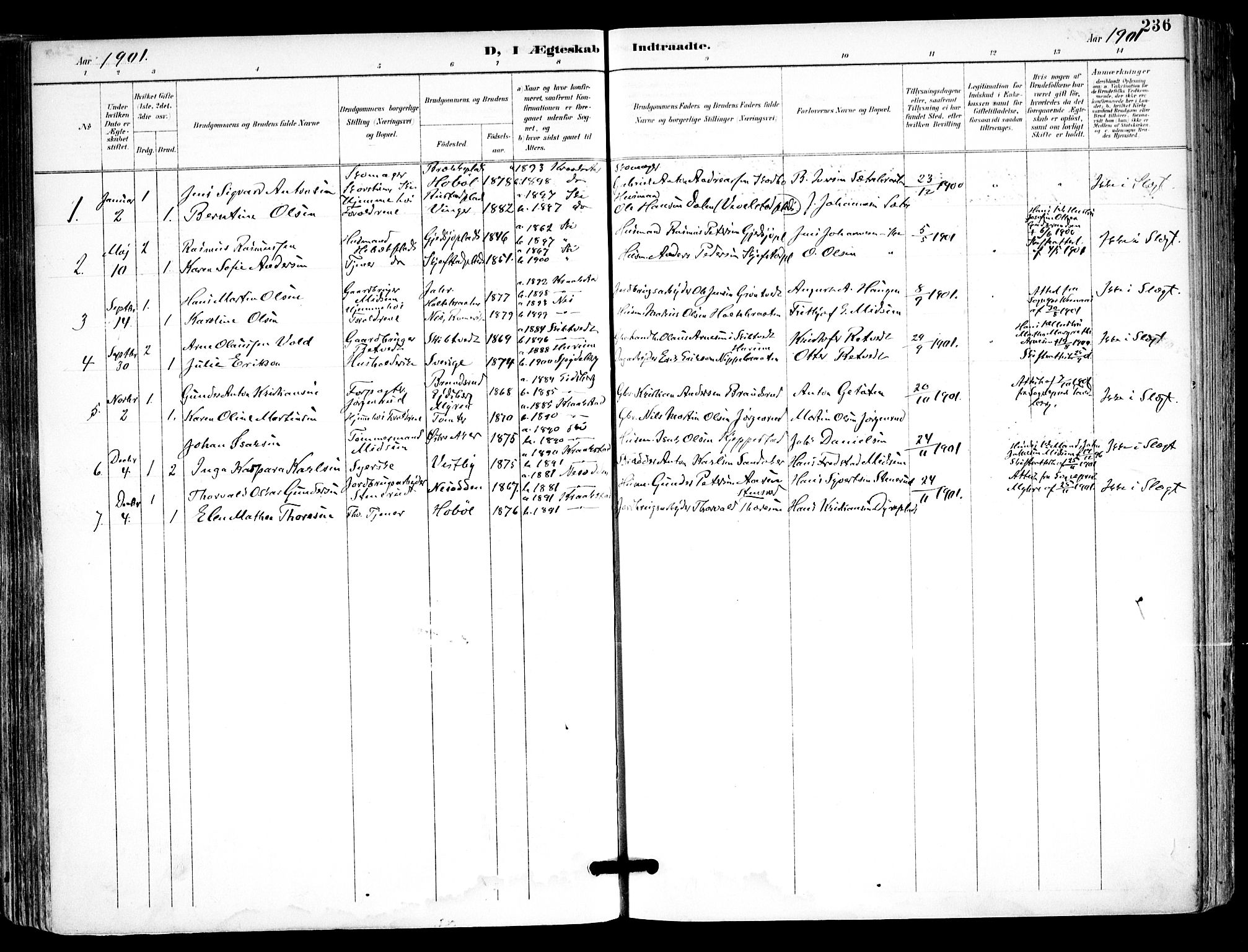 Kråkstad prestekontor Kirkebøker, SAO/A-10125a/F/Fa/L0010: Parish register (official) no. I 10, 1893-1931, p. 236