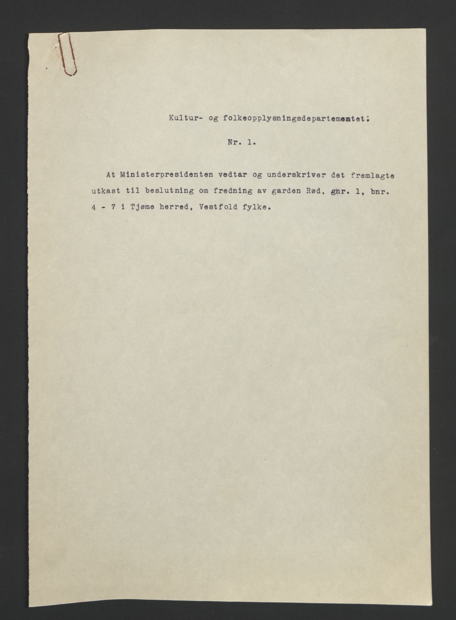 NS-administrasjonen 1940-1945 (Statsrådsekretariatet, de kommisariske statsråder mm), AV/RA-S-4279/D/Db/L0090: Foredrag til vedtak utenfor ministermøte, 1942-1945, p. 6