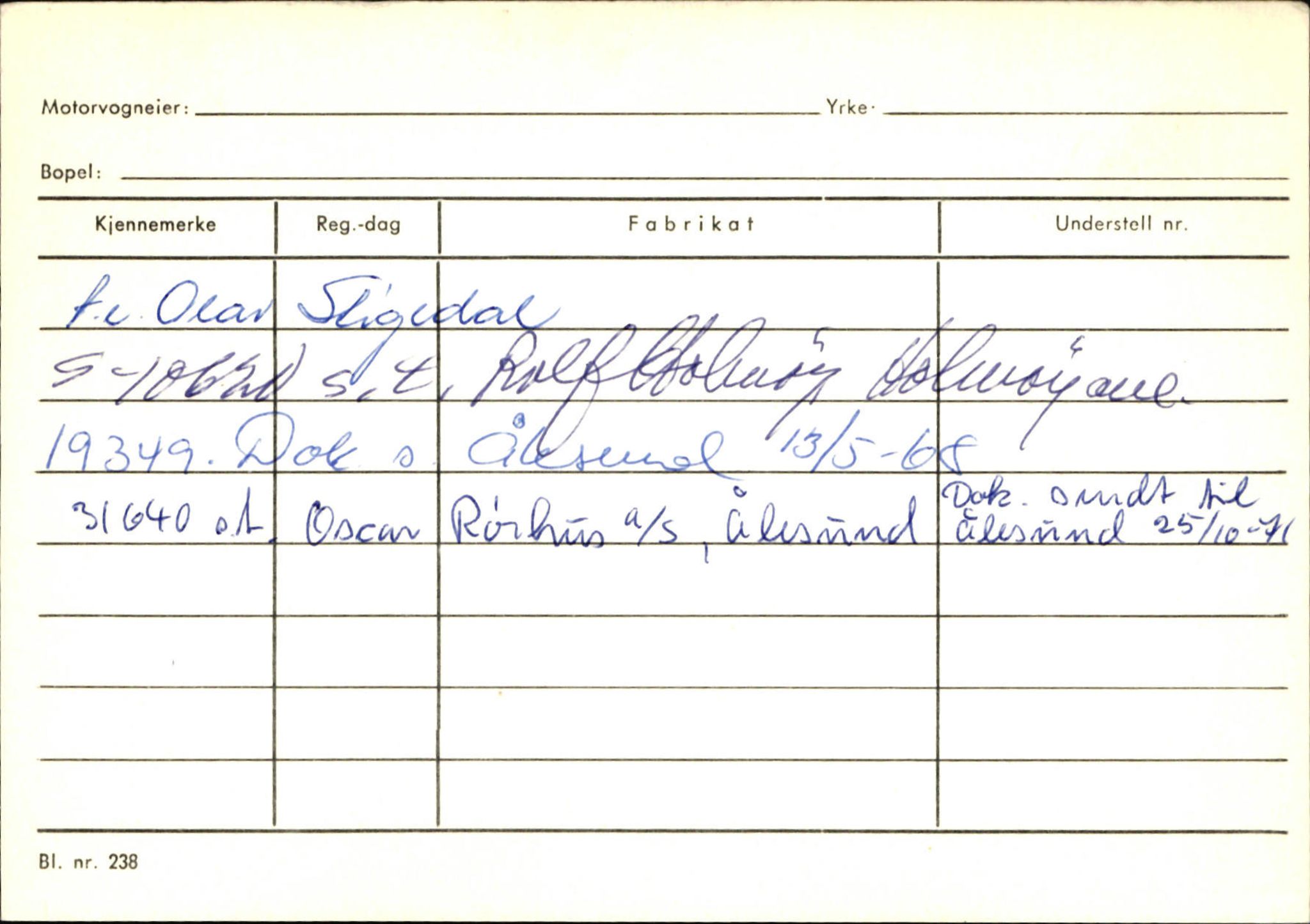 Statens vegvesen, Sogn og Fjordane vegkontor, AV/SAB-A-5301/4/F/L0131: Eigarregister Høyanger P-Å. Stryn S-Å, 1945-1975, p. 2572