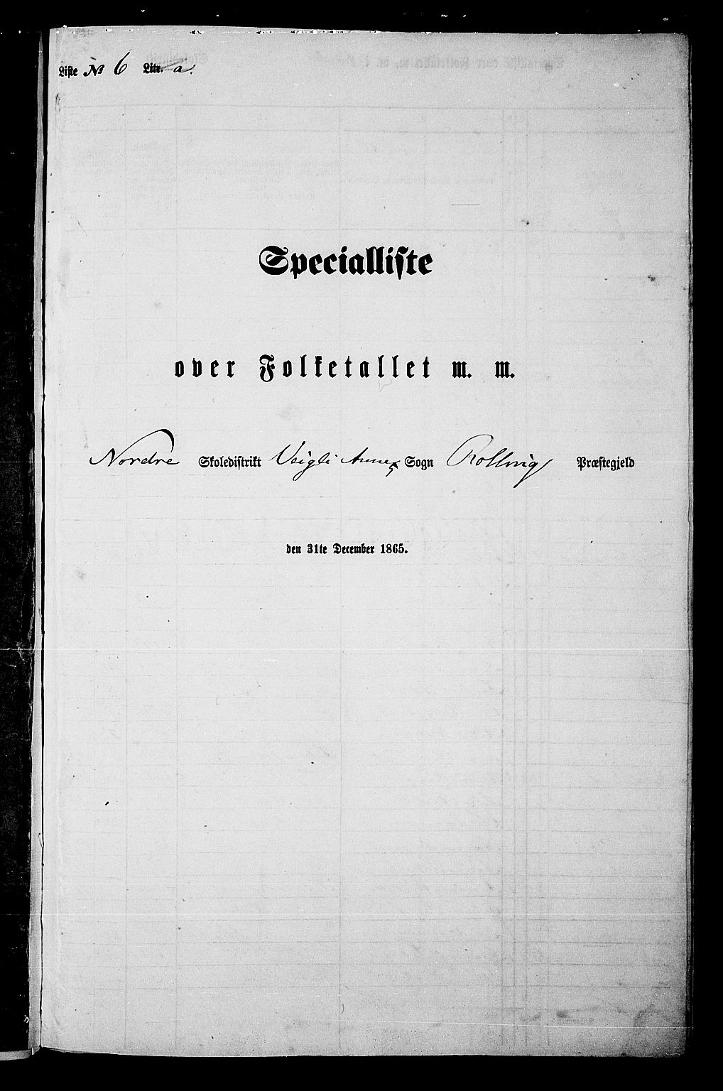 RA, 1865 census for Rollag, 1865, p. 68