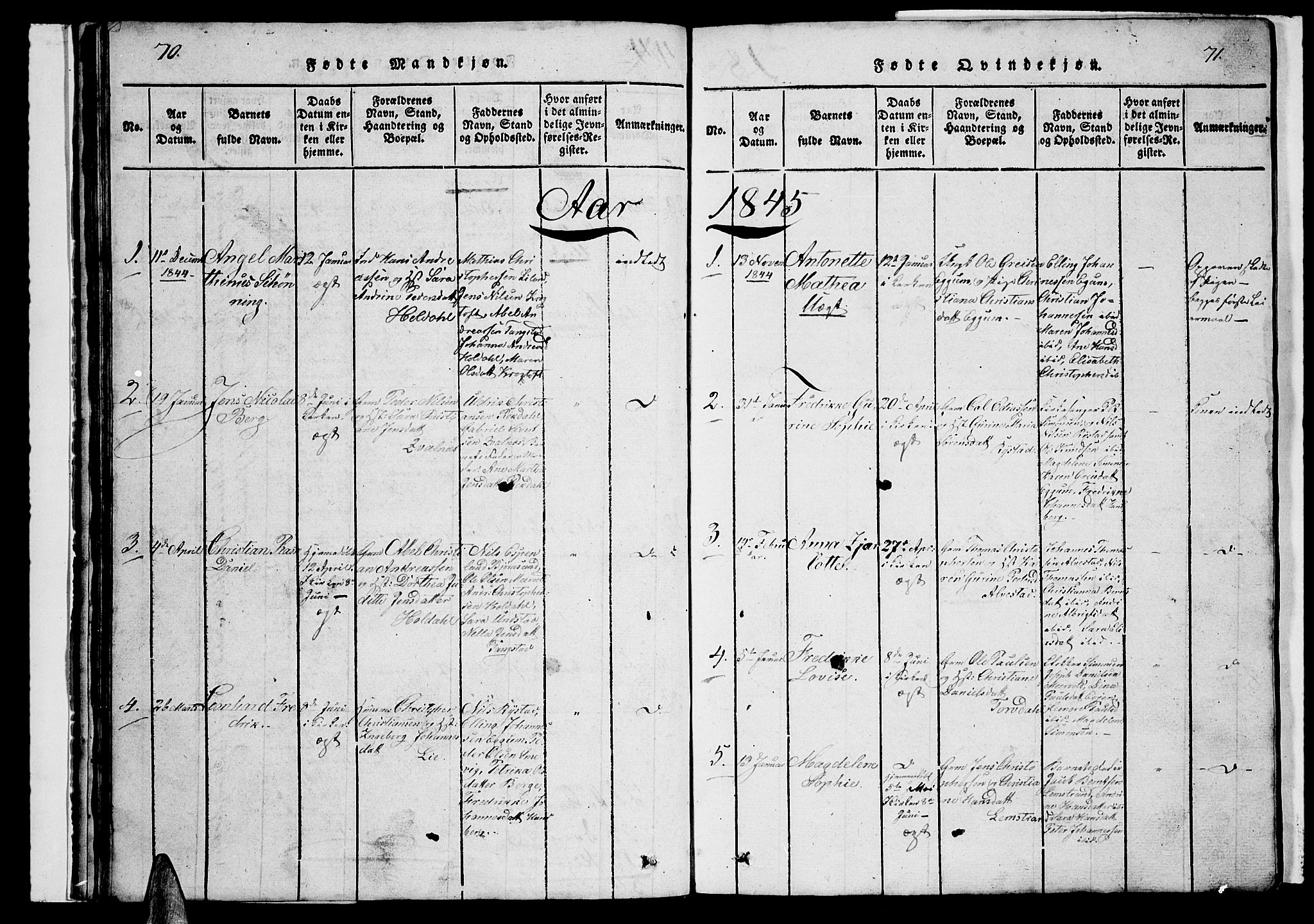 Ministerialprotokoller, klokkerbøker og fødselsregistre - Nordland, AV/SAT-A-1459/880/L1139: Parish register (copy) no. 880C01, 1836-1857, p. 70-71