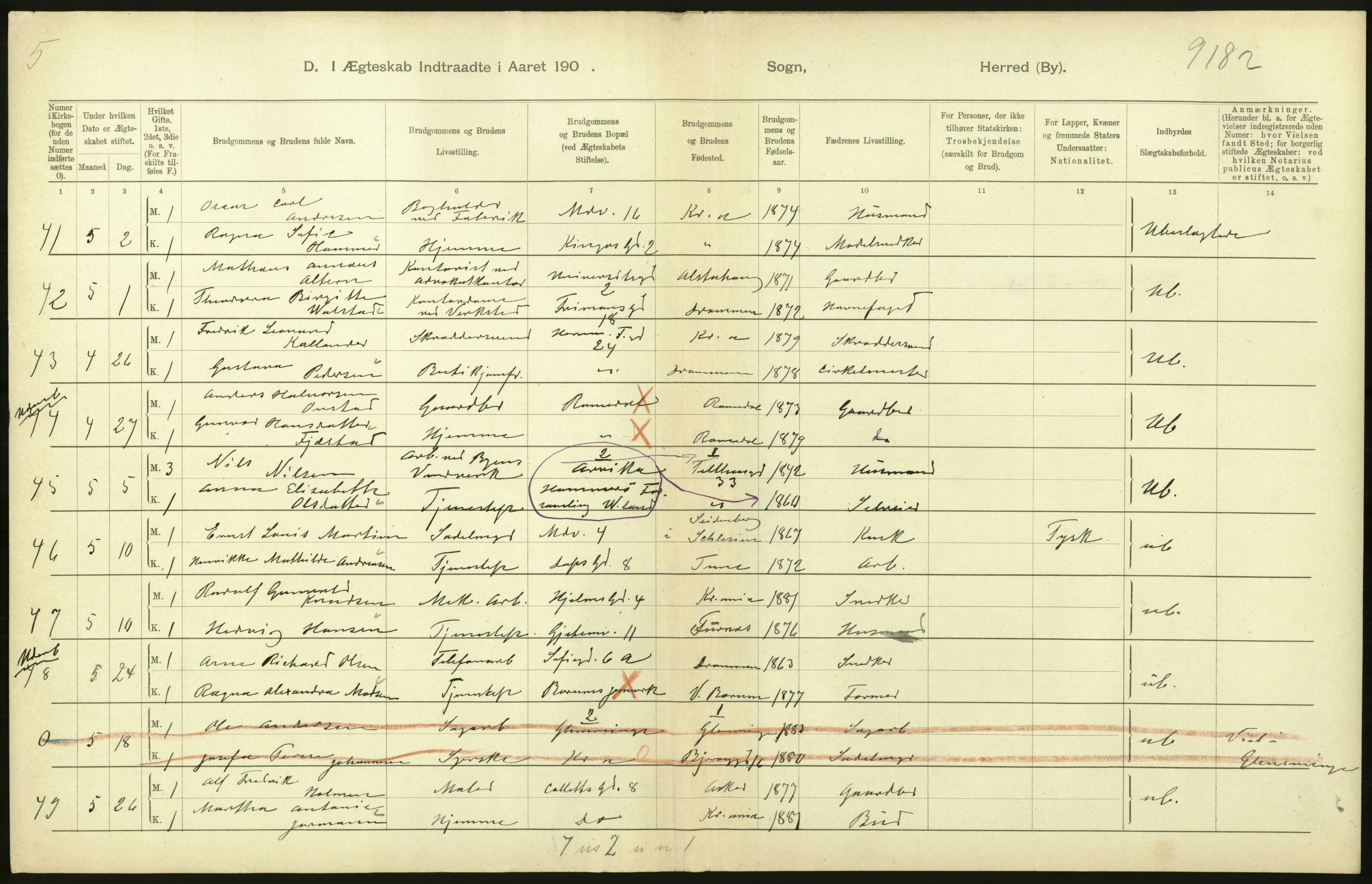 Statistisk sentralbyrå, Sosiodemografiske emner, Befolkning, AV/RA-S-2228/D/Df/Dfa/Dfaa/L0004: Kristiania: Gifte, døde, 1903, p. 654