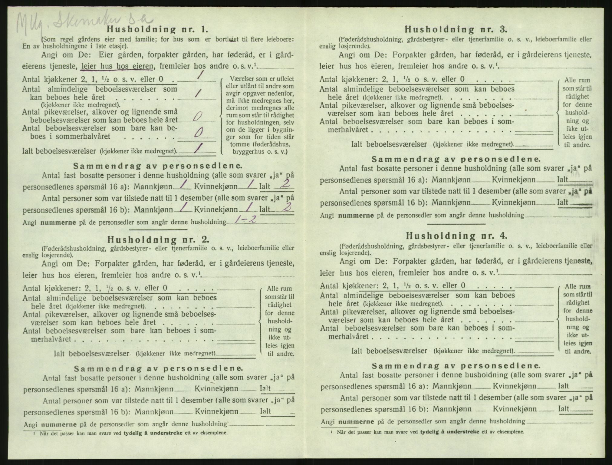 SAKO, 1920 census for Lardal, 1920, p. 312