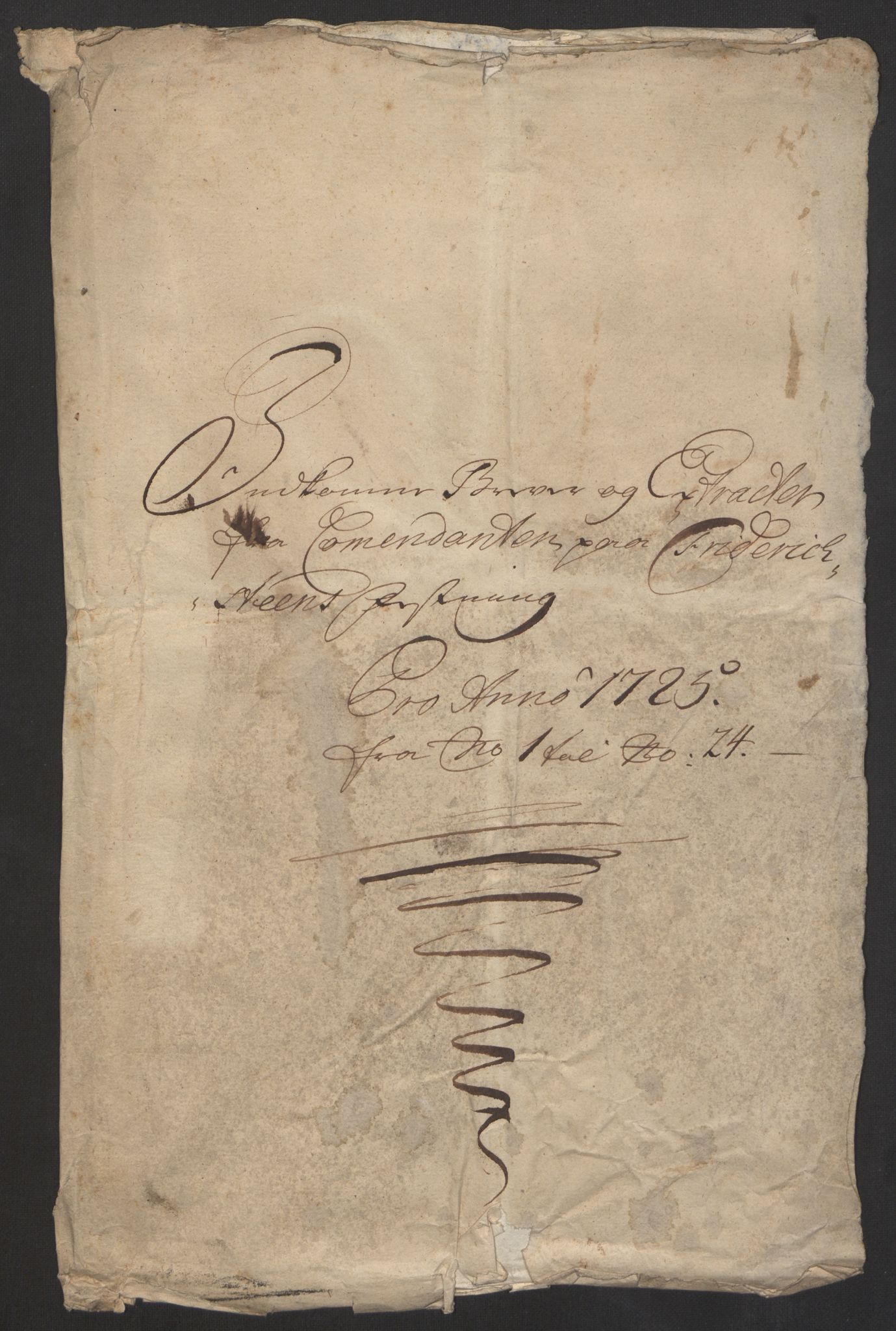 Kommanderende general (KG I) med Det norske krigsdirektorium, RA/EA-5419/D/L0153: Fredriksten festning: Brev, inventarfortegnelser og regnskapsekstrakter, 1724-1729, p. 213