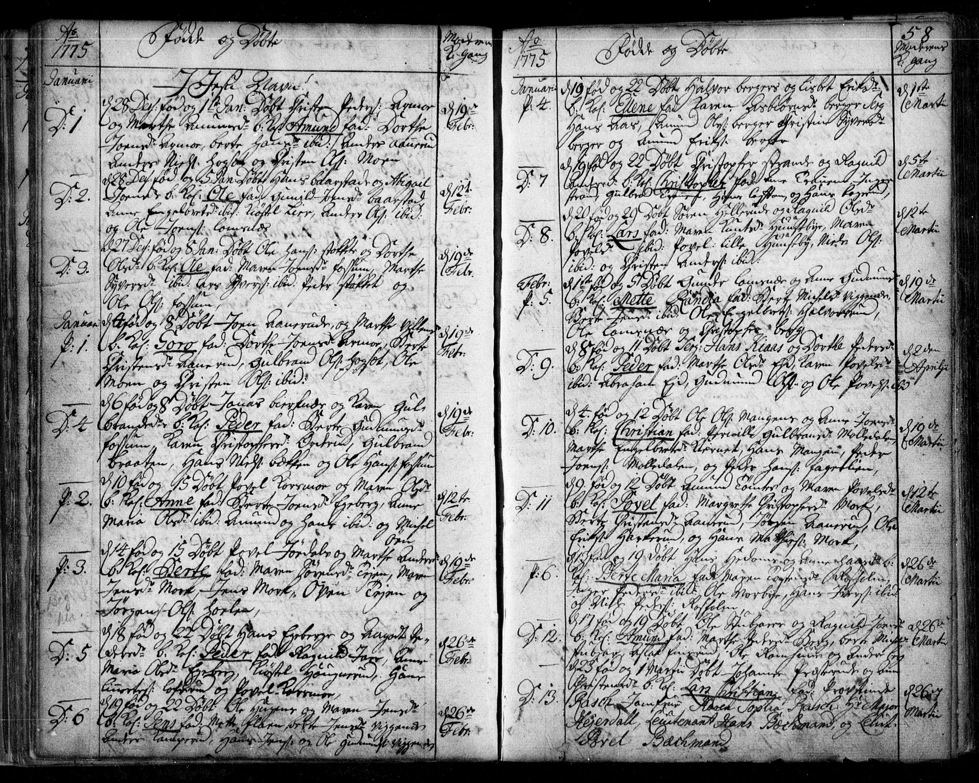Aurskog prestekontor Kirkebøker, SAO/A-10304a/F/Fa/L0003: Parish register (official) no. I 3, 1767-1807, p. 58