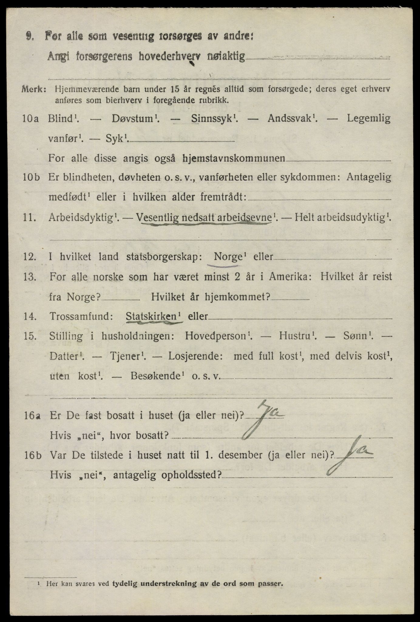 SAO, 1920 census for Mysen, 1920, p. 3262