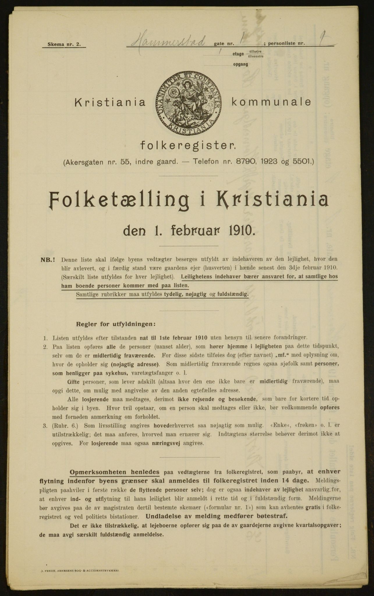 OBA, Municipal Census 1910 for Kristiania, 1910, p. 32367