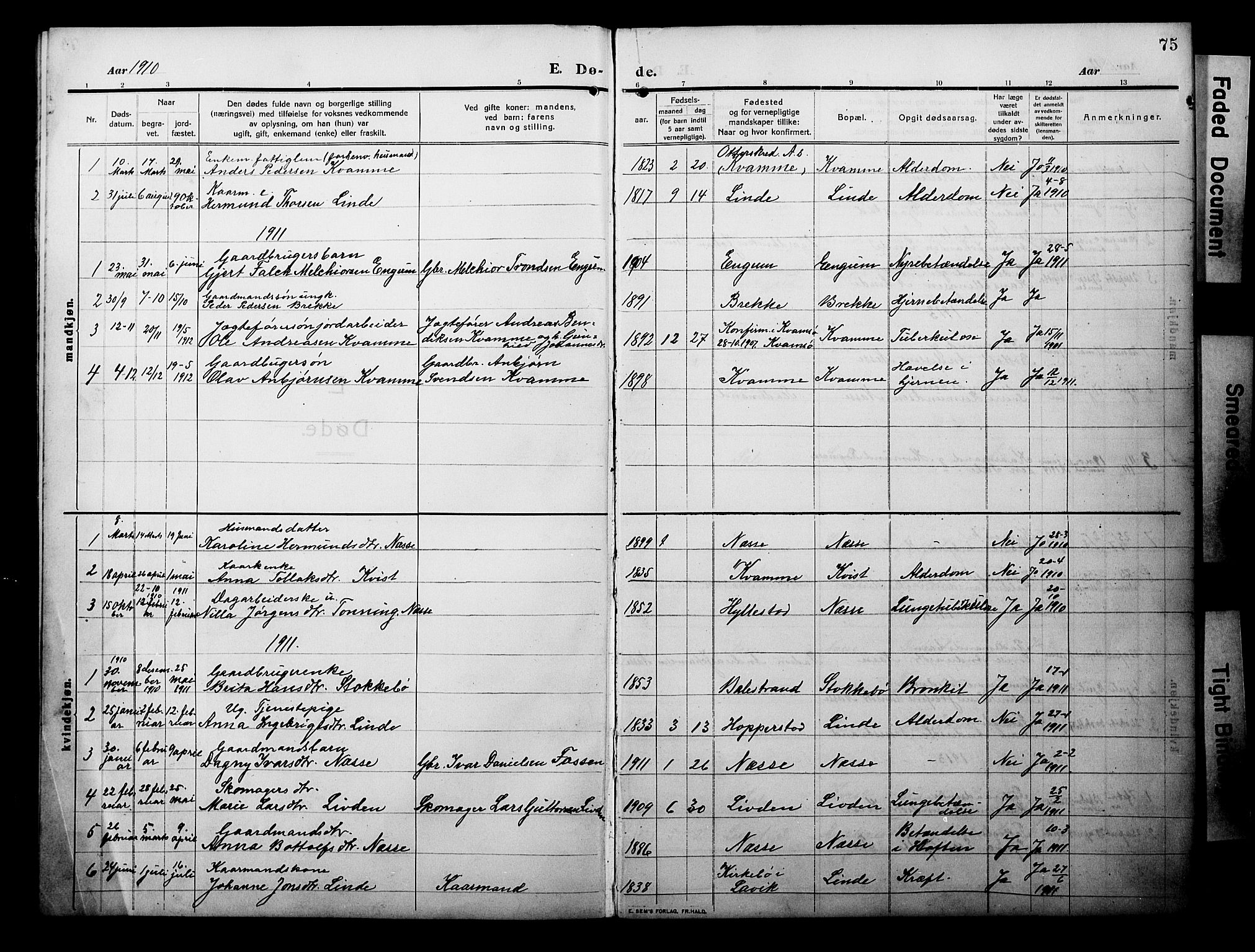 Balestrand sokneprestembete, AV/SAB-A-79601/H/Hab/Habc/L0004: Parish register (copy) no. C 4, 1909-1929, p. 75