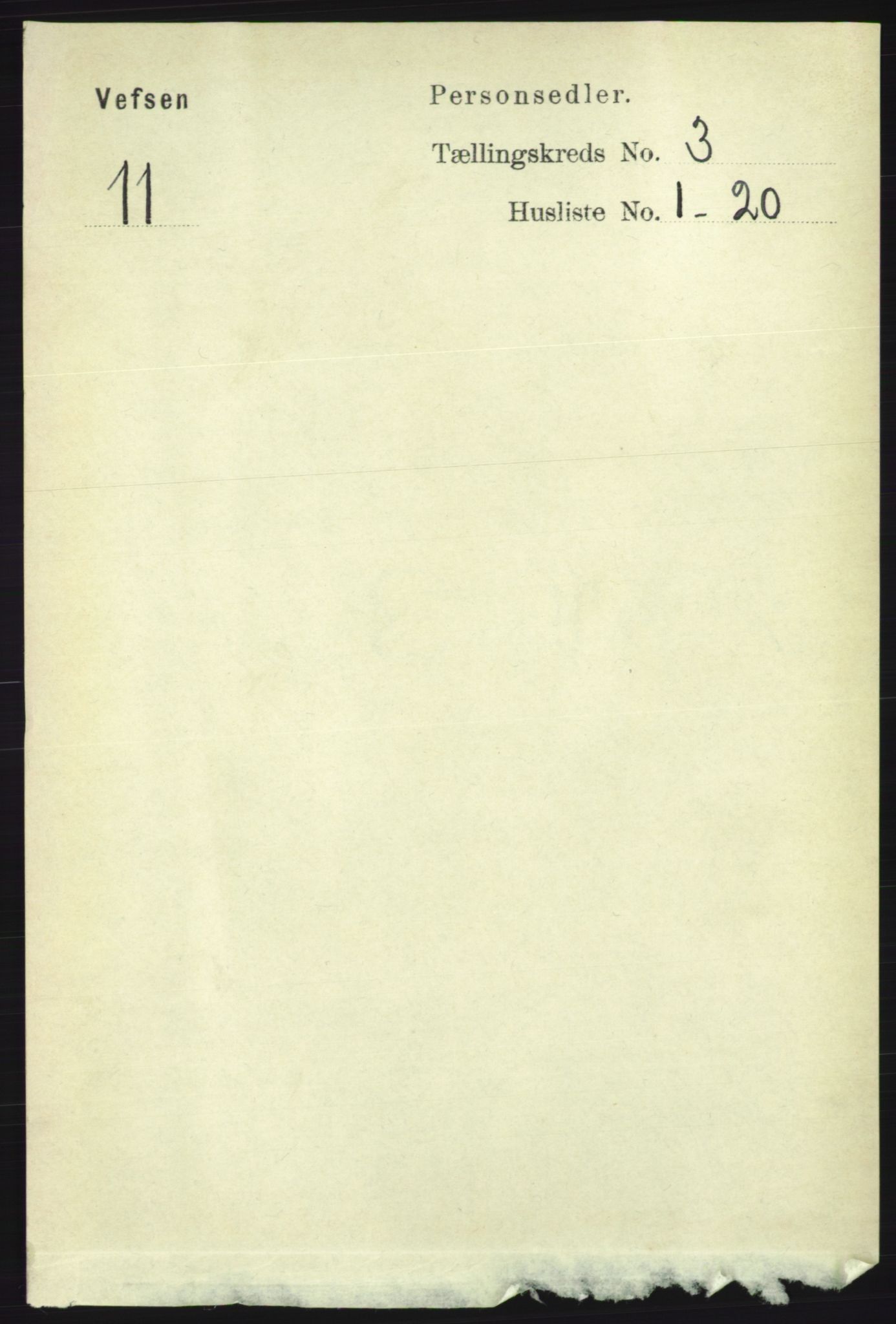 RA, 1891 census for 1824 Vefsn, 1891, p. 1276