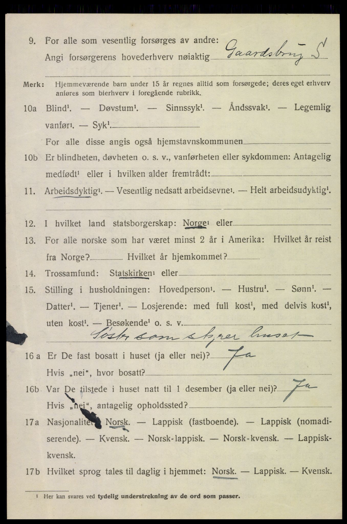 SAT, 1920 census for Beiarn, 1920, p. 1193