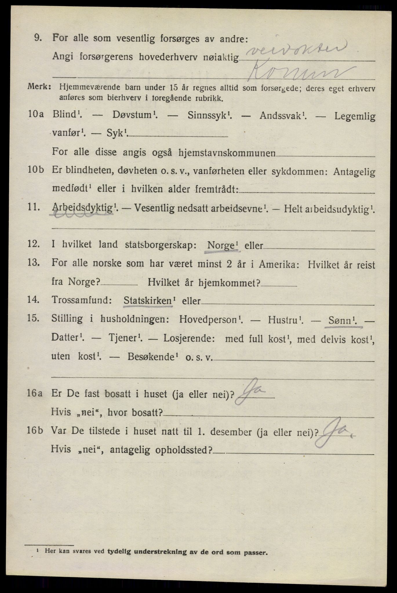 SAO, 1920 census for Asker, 1920, p. 3519