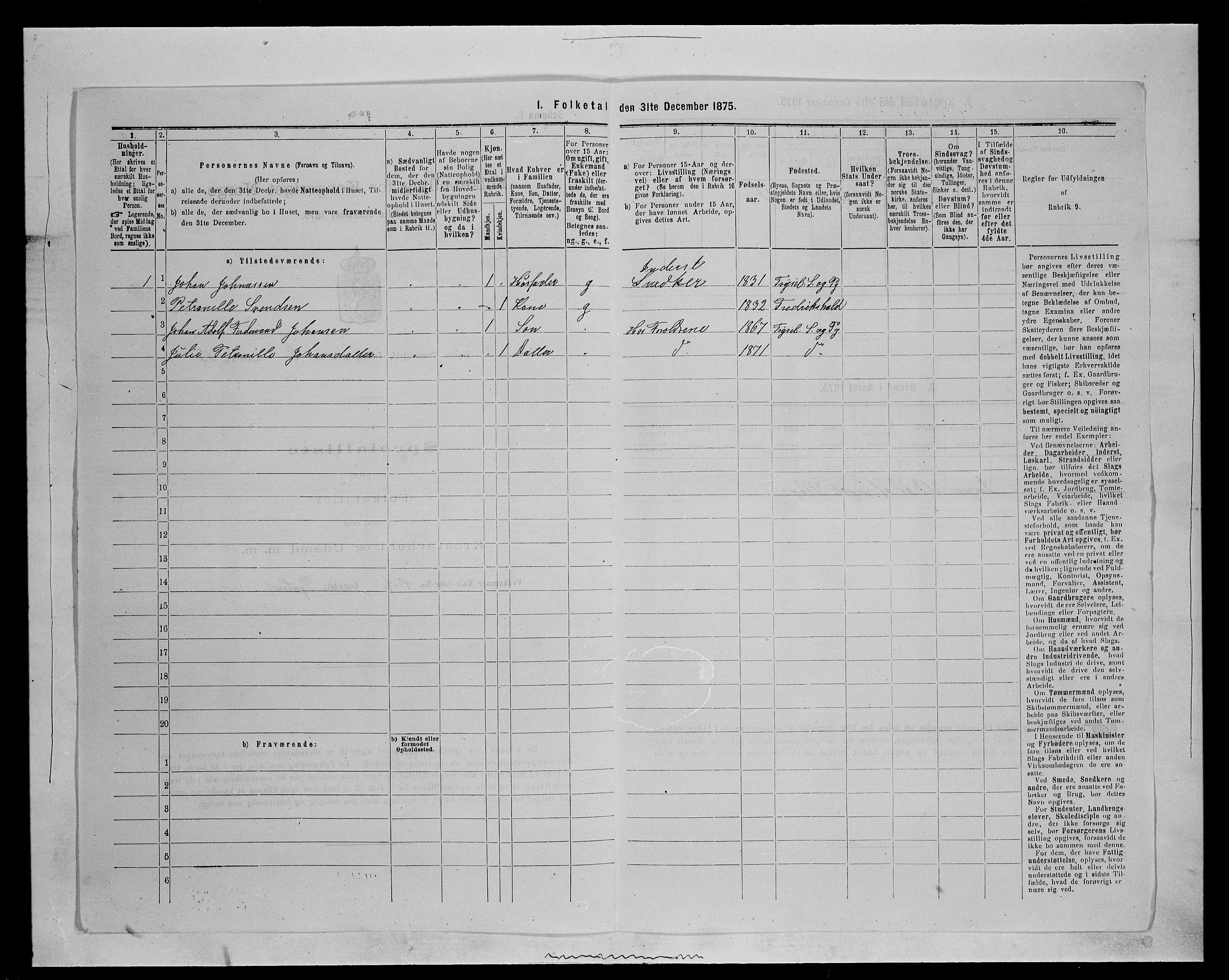 SAH, 1875 census for 0428P Trysil, 1875, p. 750