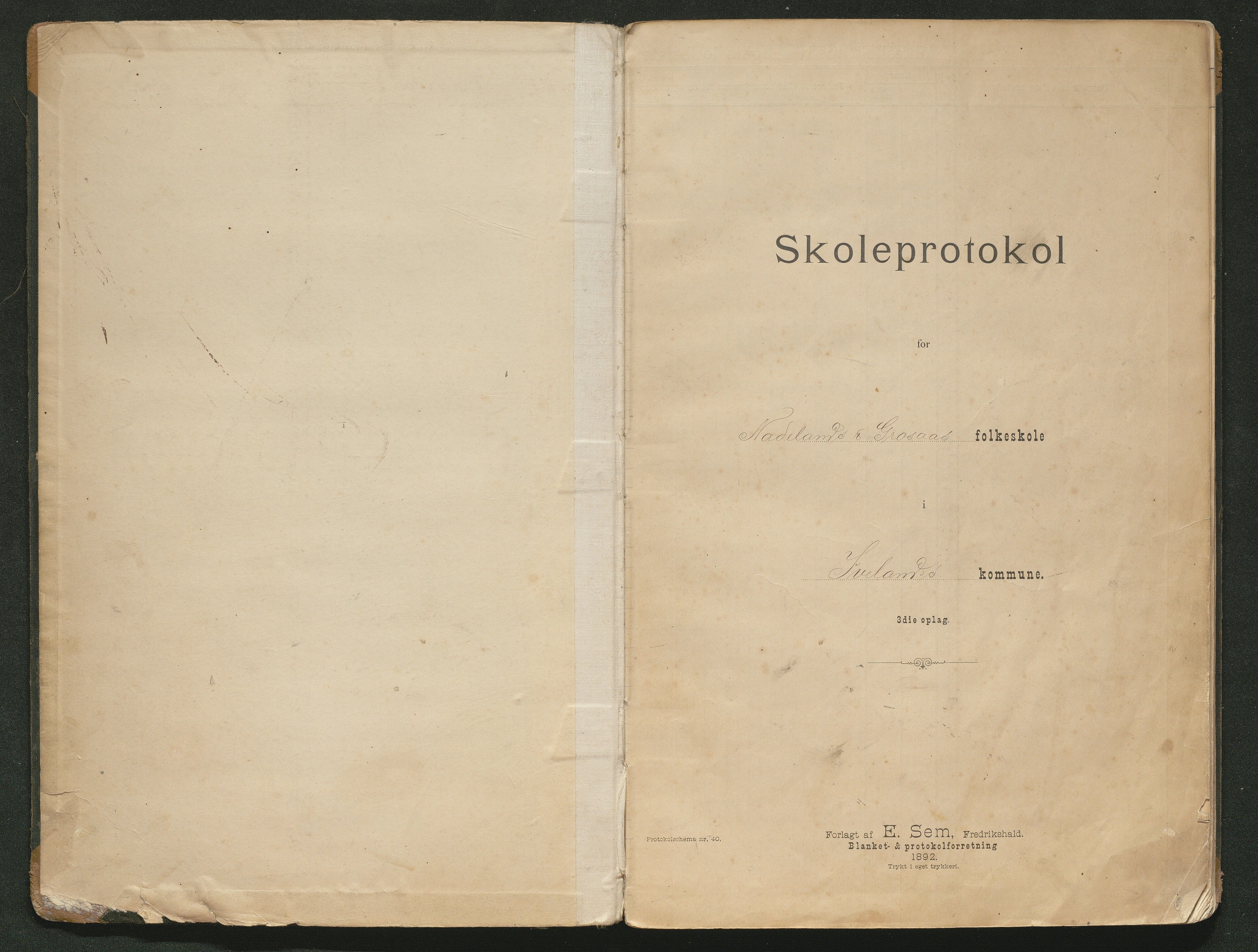 Iveland kommune, De enkelte kretsene/Skolene, AAKS/KA0935-550/A_8/L0004: Dagbok for Nateland skole, storskolen, 1895-1905