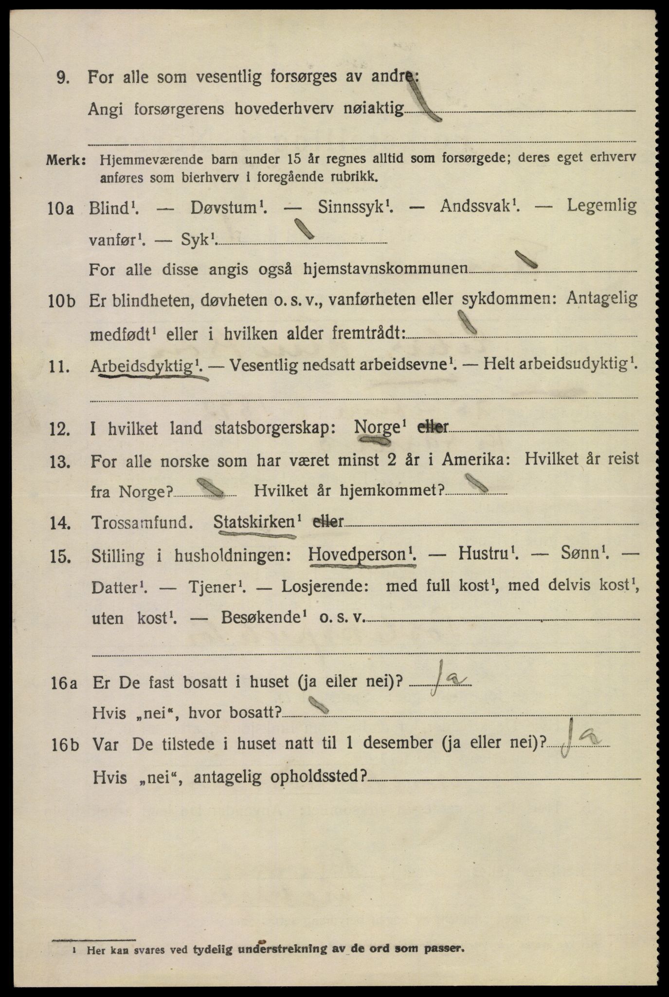 SAKO, 1920 census for Tinn, 1920, p. 9907