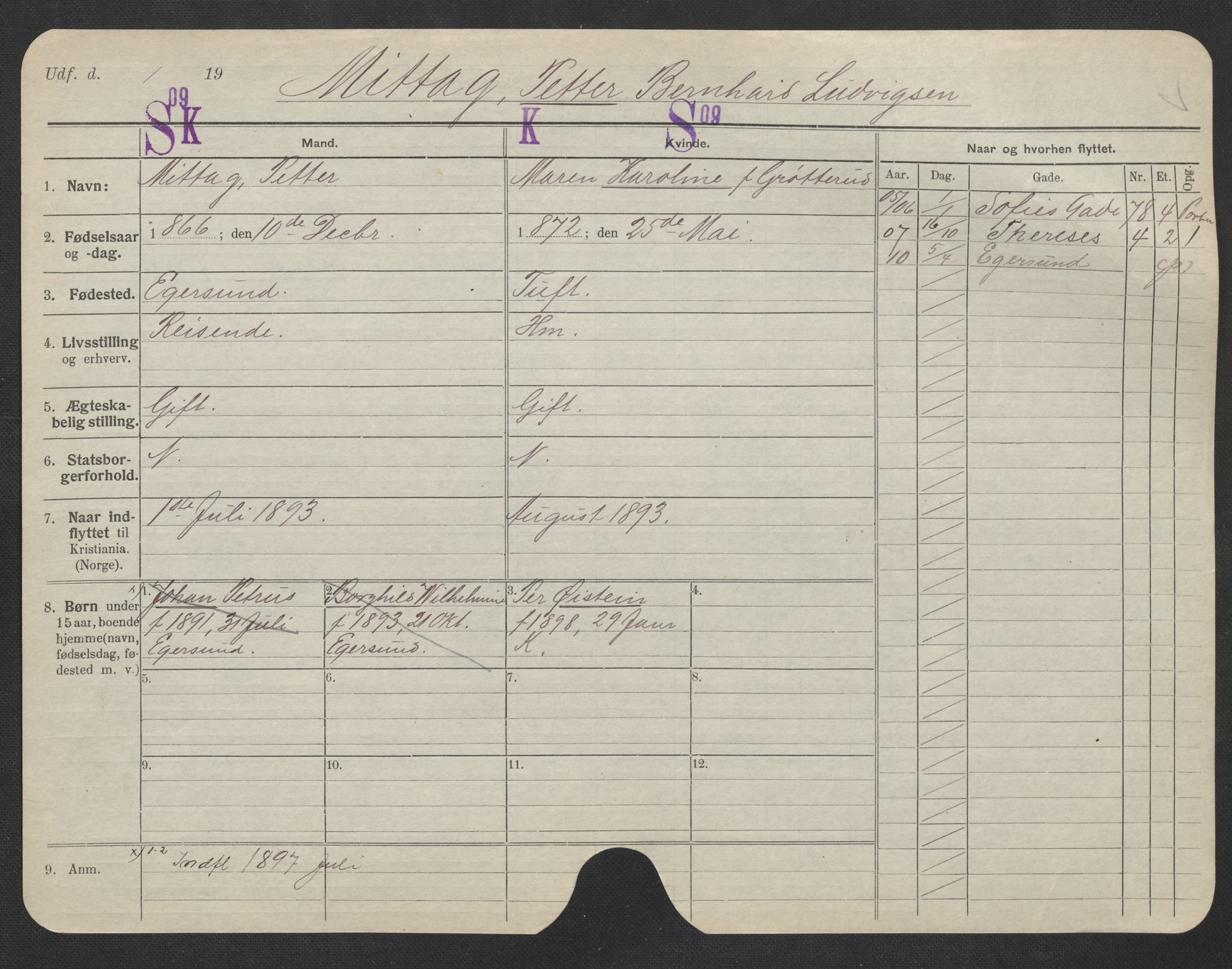 Oslo folkeregister, Registerkort, AV/SAO-A-11715/F/Fa/Fac/L0007: Menn, 1906-1914, p. 776a