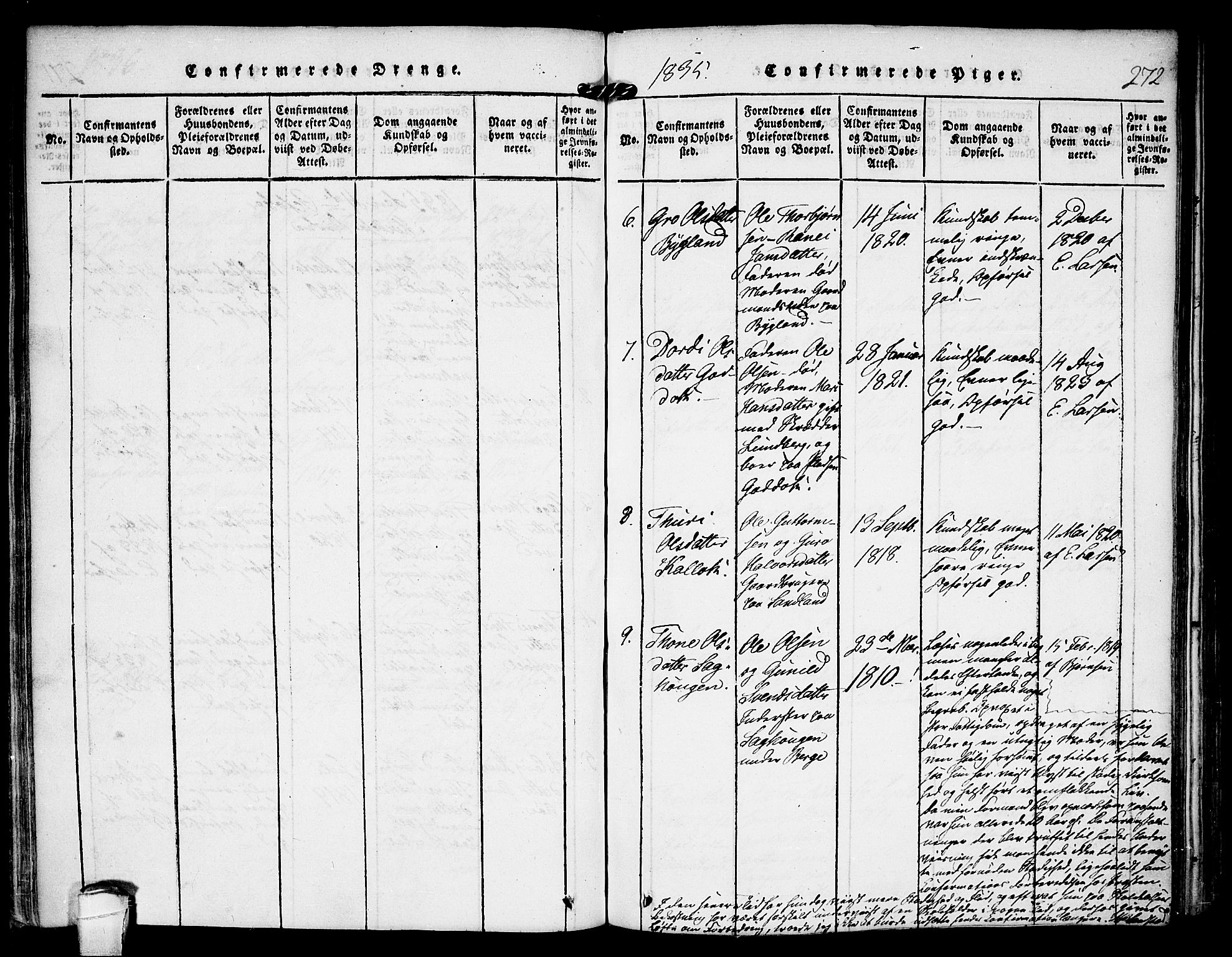 Kviteseid kirkebøker, SAKO/A-276/F/Fb/L0001: Parish register (official) no. II 1, 1815-1836, p. 272