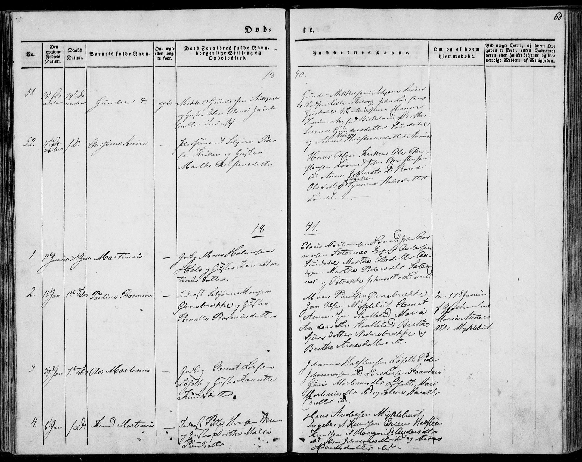 Ministerialprotokoller, klokkerbøker og fødselsregistre - Møre og Romsdal, AV/SAT-A-1454/501/L0005: Parish register (official) no. 501A05, 1831-1844, p. 60