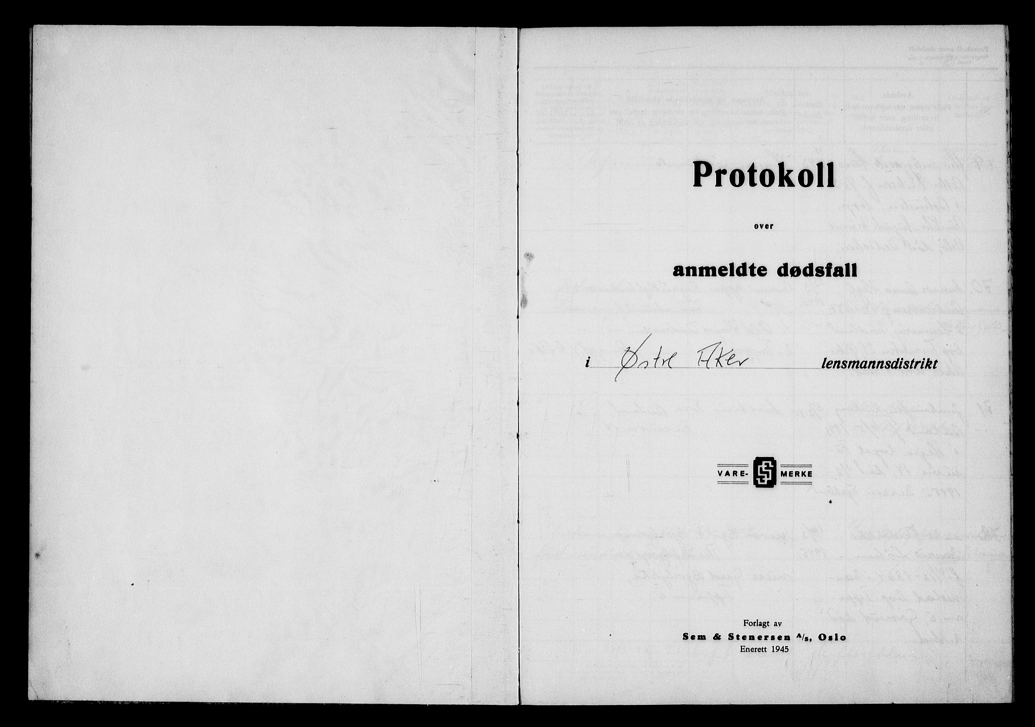 Aker kriminaldommer, skifte- og auksjonsforvalterembete, SAO/A-10452/H/Hb/Hba/Hbac/L0007: Dødsfallsprotokoll for Østre Aker, 1945-1947