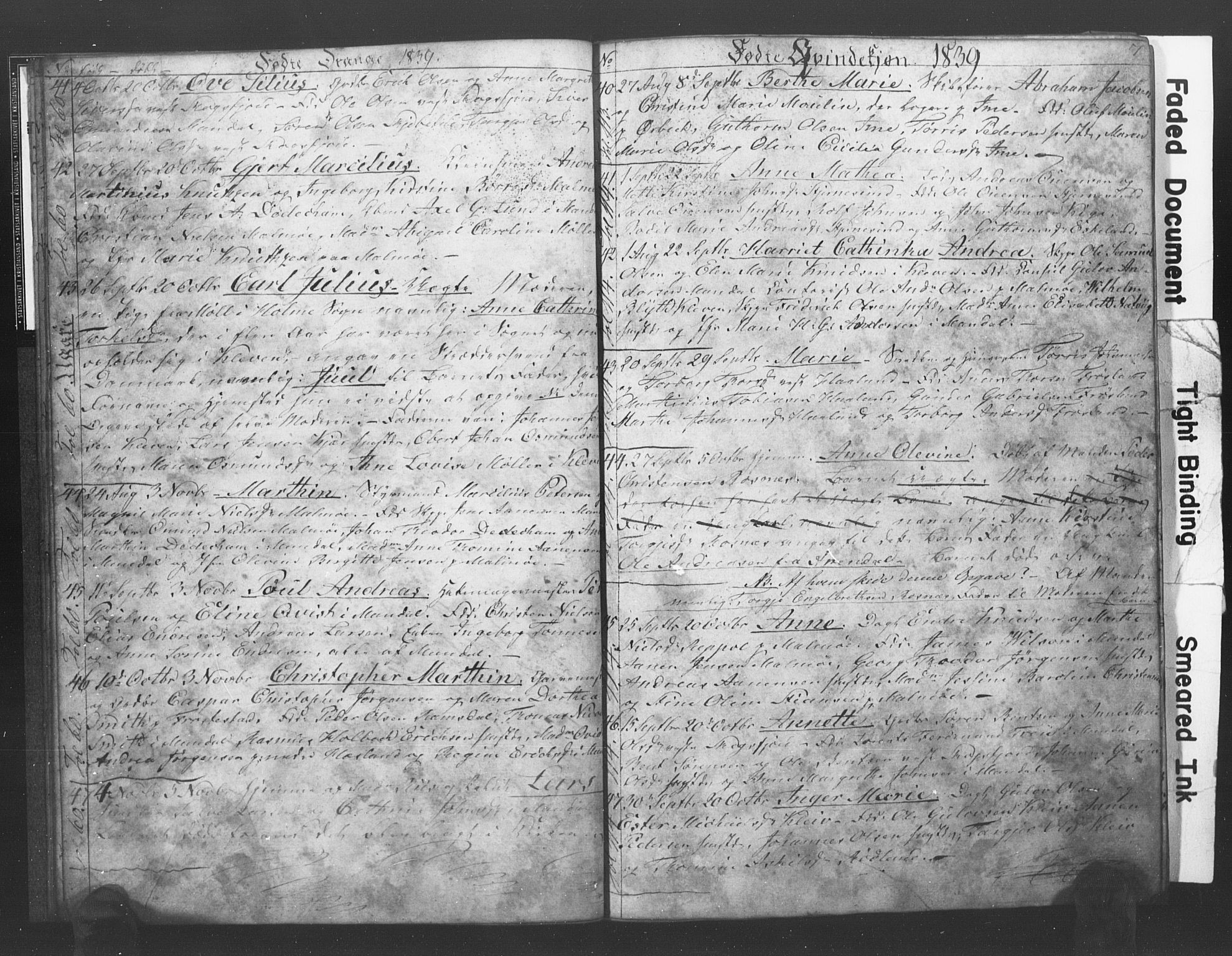 Mandal sokneprestkontor, AV/SAK-1111-0030/F/Fb/Fba/L0004: Parish register (copy) no. B 1D, 1838-1841, p. 7