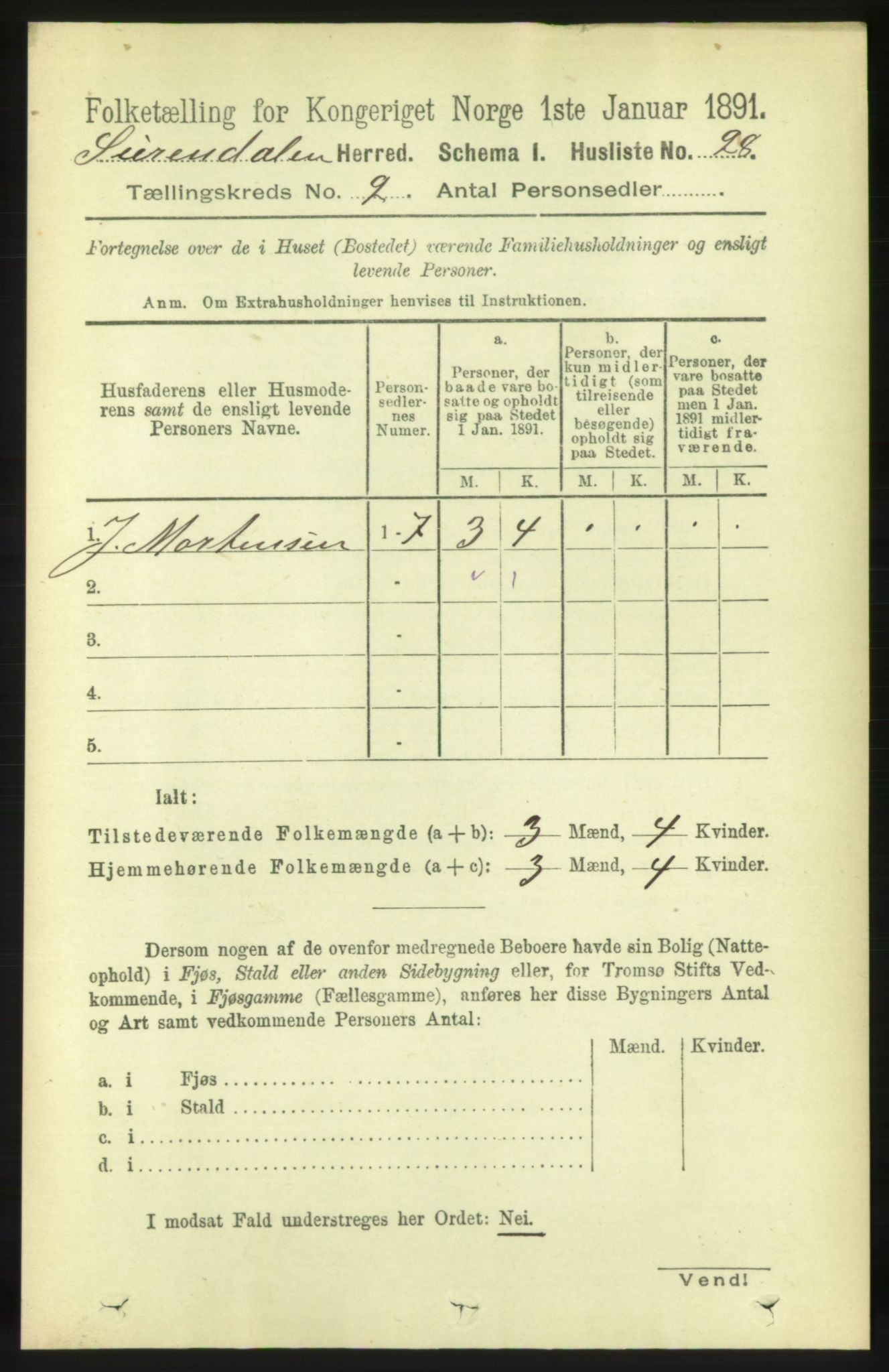 RA, 1891 census for 1566 Surnadal, 1891, p. 498