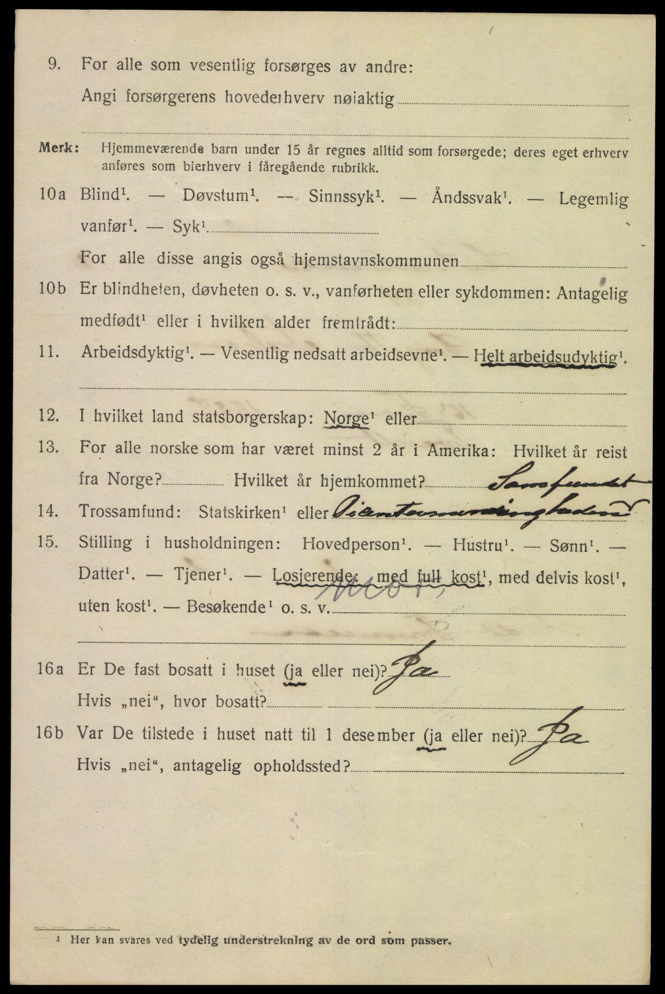 SAK, 1920 census for Kristiansand, 1920, p. 13462