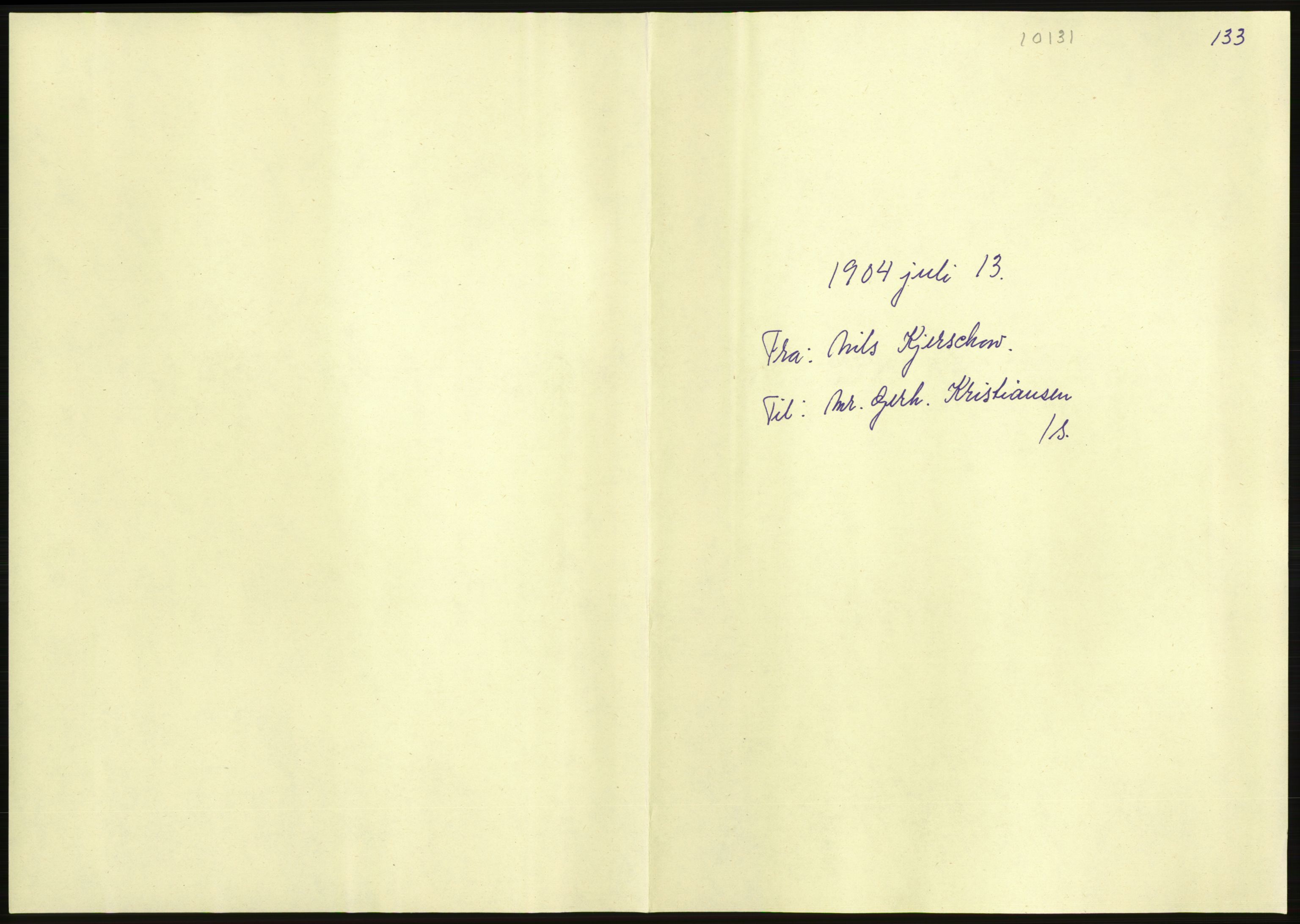 Samlinger til kildeutgivelse, Amerikabrevene, AV/RA-EA-4057/F/L0036: Innlån fra Nordland: Kjerringøyarkivet, 1838-1914, p. 585