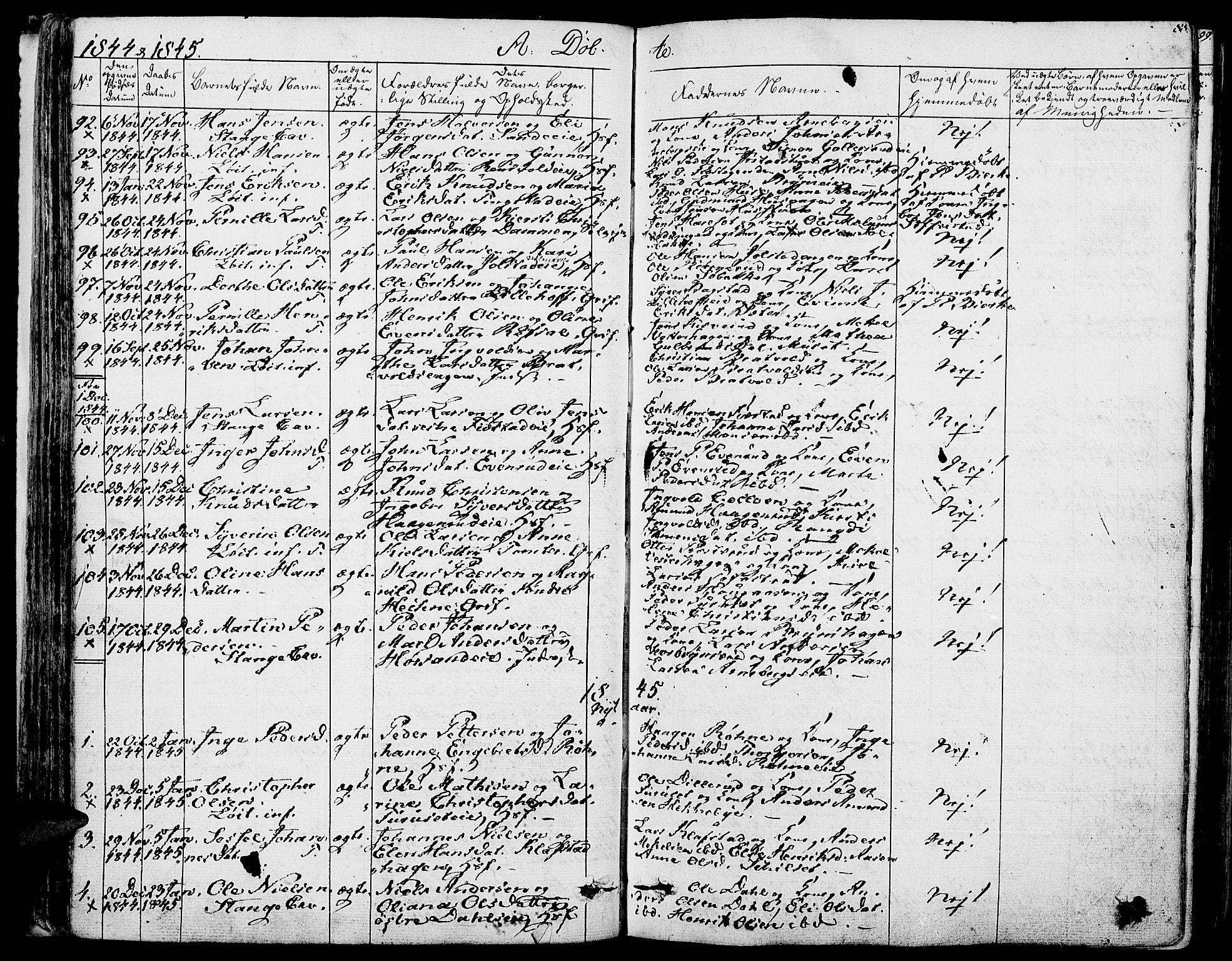 Romedal prestekontor, SAH/PREST-004/K/L0003: Parish register (official) no. 3, 1829-1846, p. 88