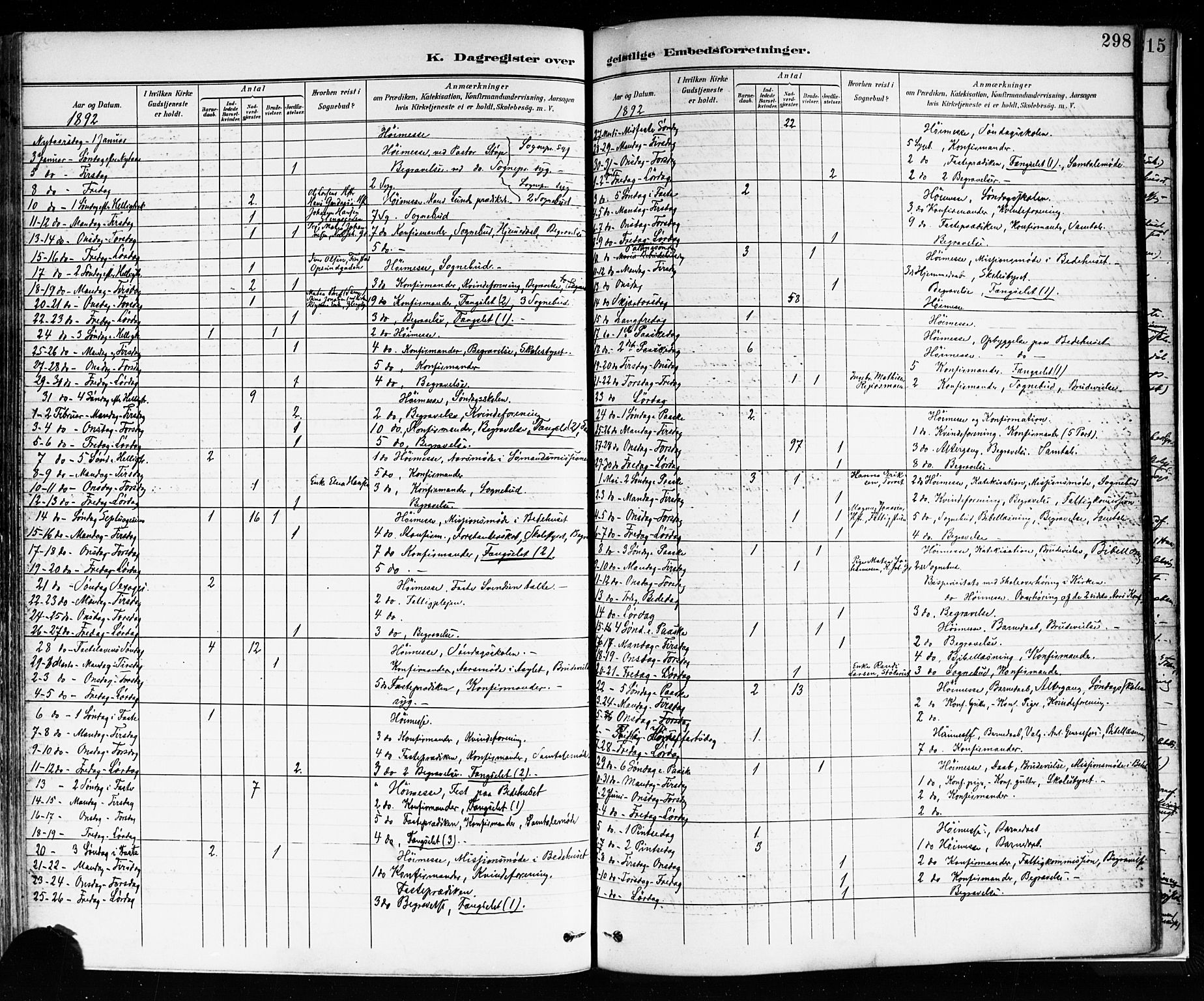 Sarpsborg prestekontor Kirkebøker, SAO/A-2006/F/Fa/L0004: Parish register (official) no. 4, 1892-1899, p. 298