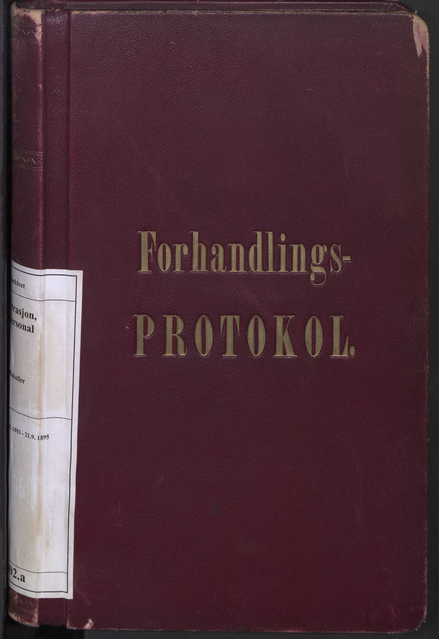 Norges statsbaner, Administrasjons- økonomi- og personalavdelingen, AV/RA-S-3412/A/Aa/L0002a: Forhandlingsprotokoll, 1893-1895