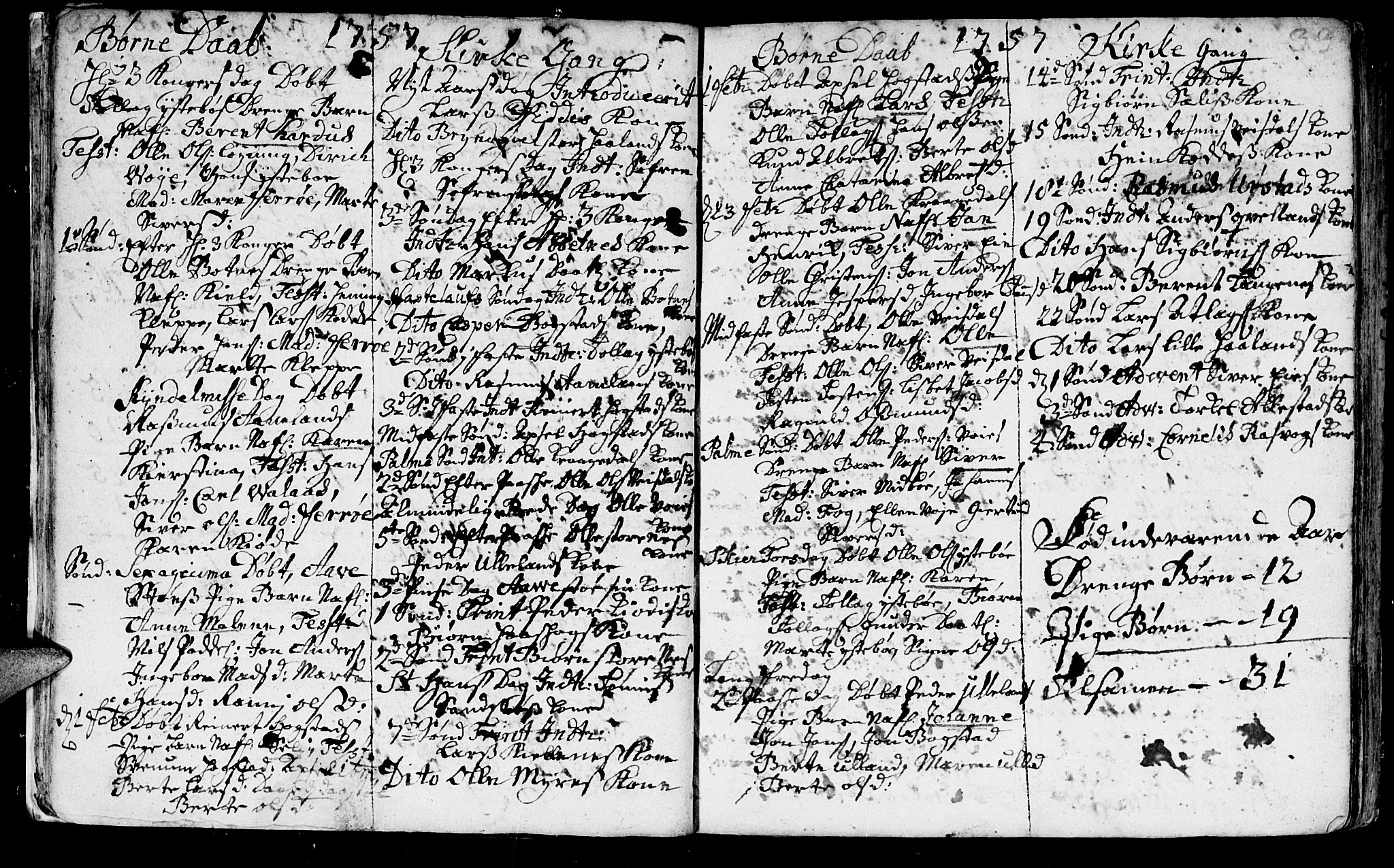 Flekkefjord sokneprestkontor, AV/SAK-1111-0012/F/Fa/Fab/L0001: Parish register (official) no. A 1, 1750-1780, p. 32-33