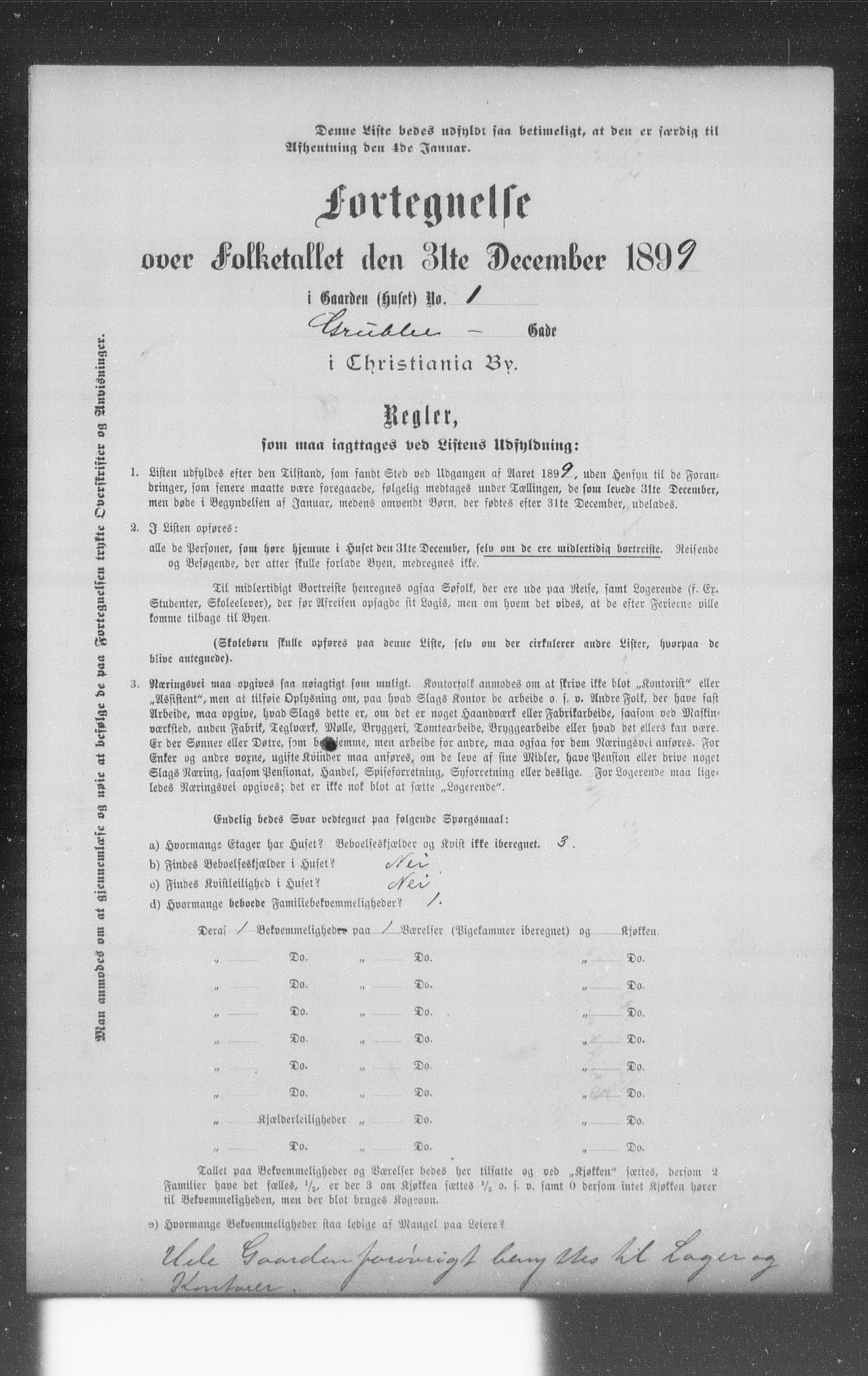 OBA, Municipal Census 1899 for Kristiania, 1899, p. 4027