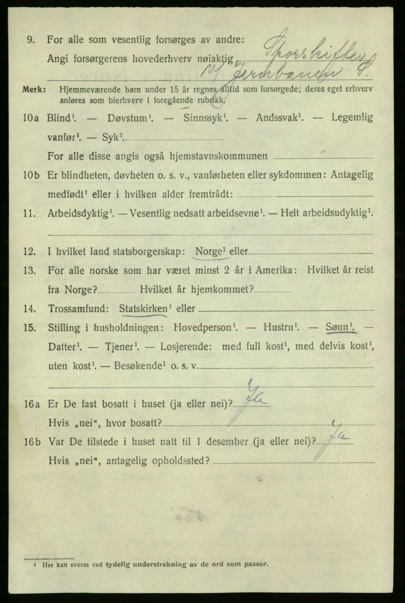 SAO, 1920 census for Fredrikshald, 1920, p. 14618