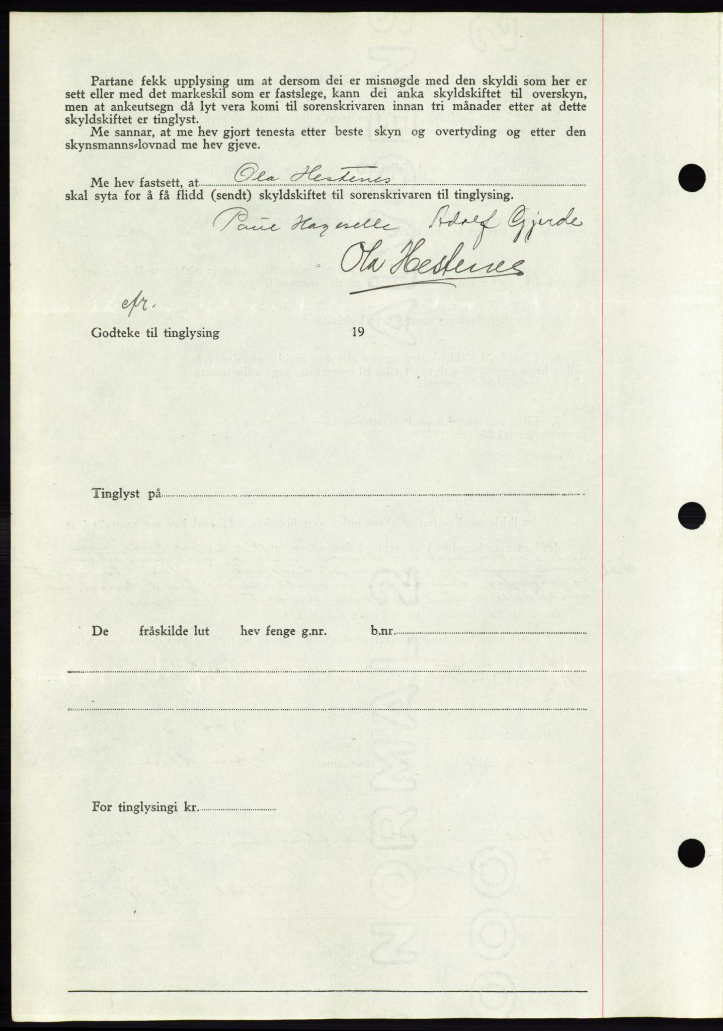 Søre Sunnmøre sorenskriveri, AV/SAT-A-4122/1/2/2C/L0064: Mortgage book no. 58, 1937-1938, Diary no: : 1358/1937