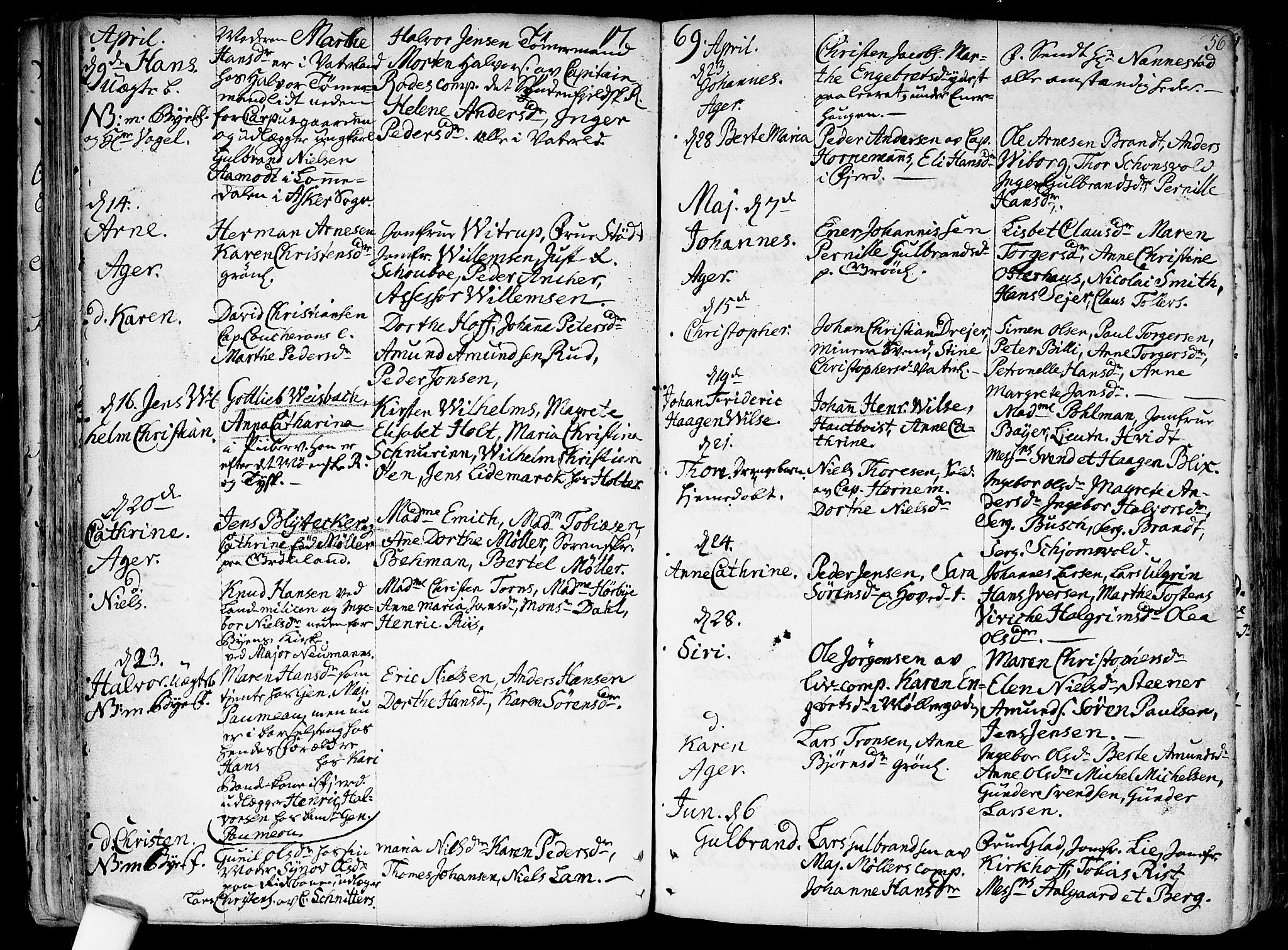 Garnisonsmenigheten Kirkebøker, AV/SAO-A-10846/F/Fa/L0002: Parish register (official) no. 2, 1757-1776, p. 56