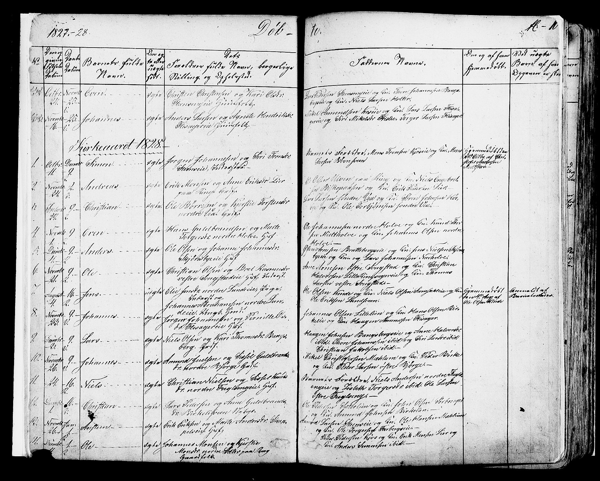 Ringsaker prestekontor, AV/SAH-PREST-014/K/Ka/L0007: Parish register (official) no. 7A, 1826-1837, p. 10