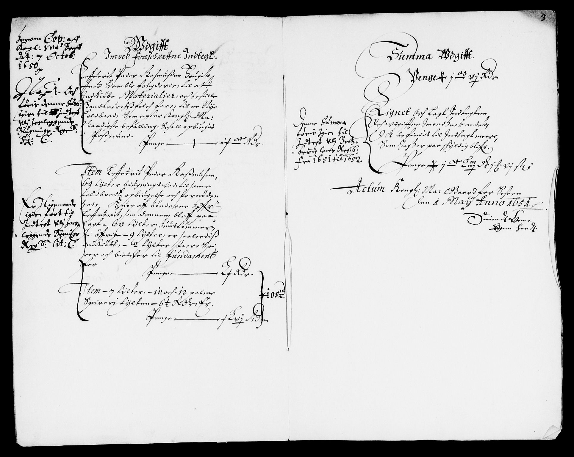 Rentekammeret inntil 1814, Reviderte regnskaper, Lensregnskaper, RA/EA-5023/R/Rb/Rbp/L0036: Bratsberg len, 1649-1651