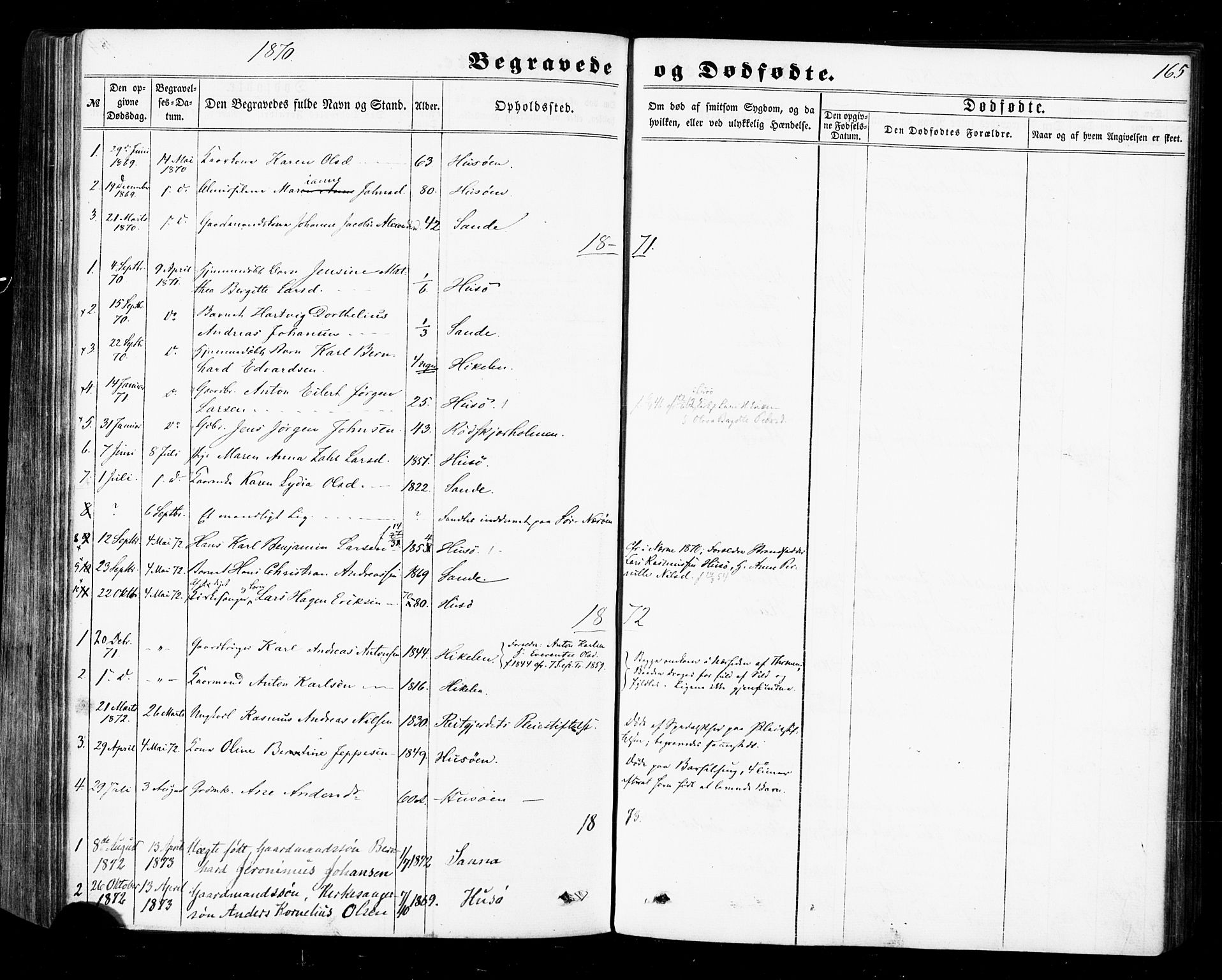 Ministerialprotokoller, klokkerbøker og fødselsregistre - Nordland, SAT/A-1459/840/L0579: Parish register (official) no. 840A01, 1863-1887, p. 165