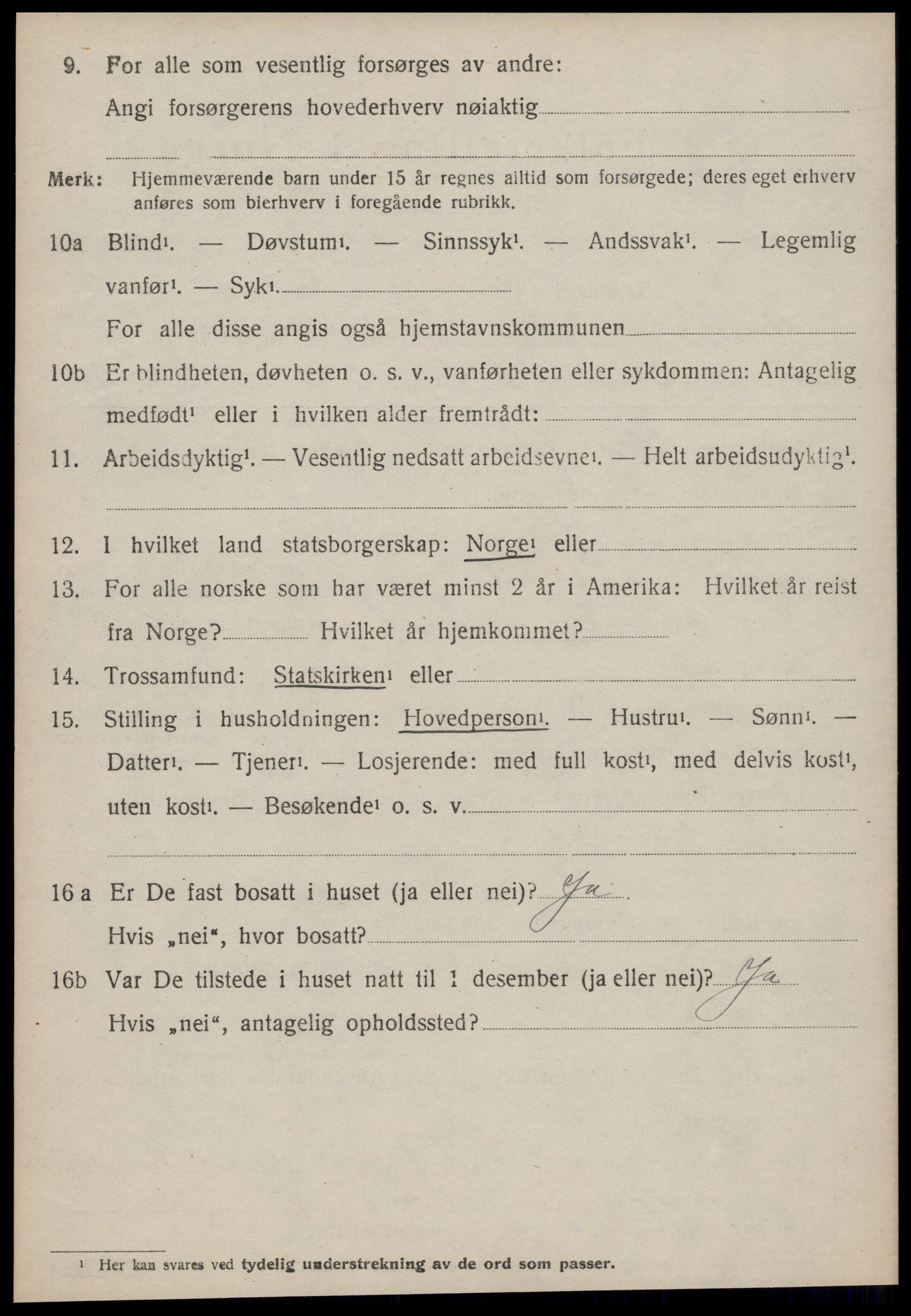 SAT, 1920 census for Borgund, 1920, p. 2477