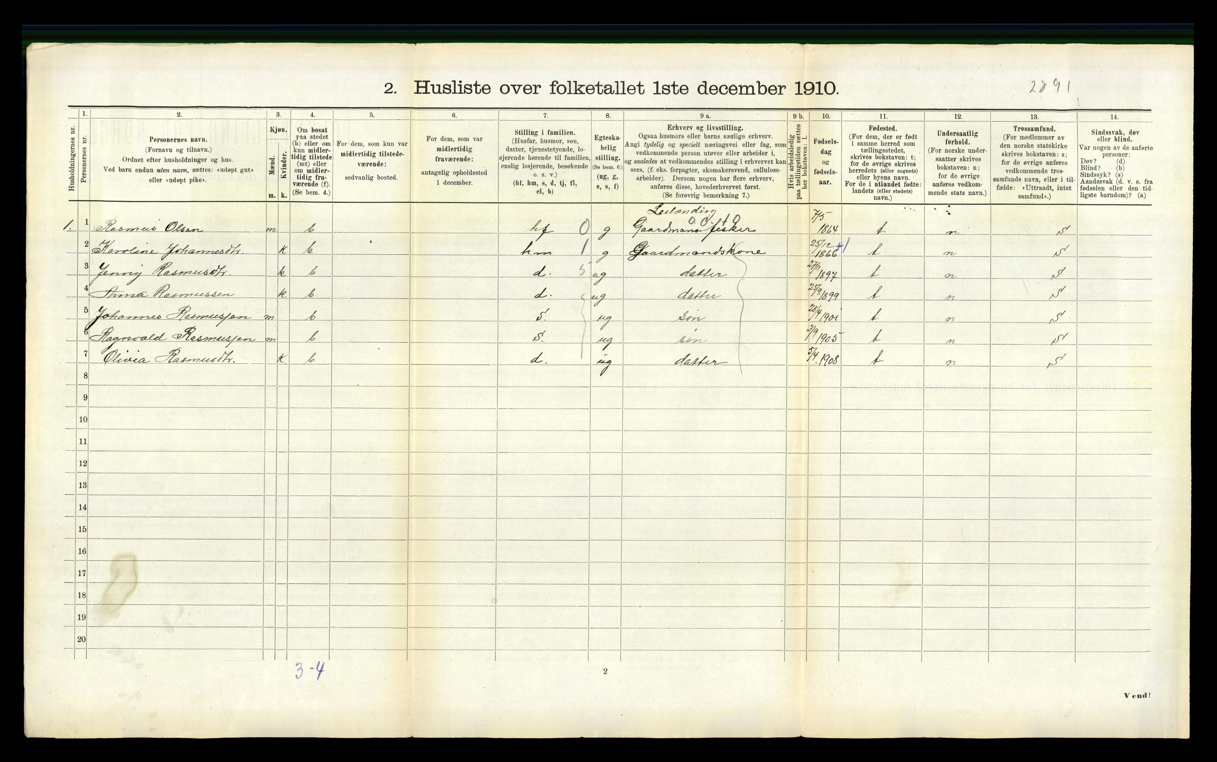 RA, 1910 census for Herøy, 1910, p. 327