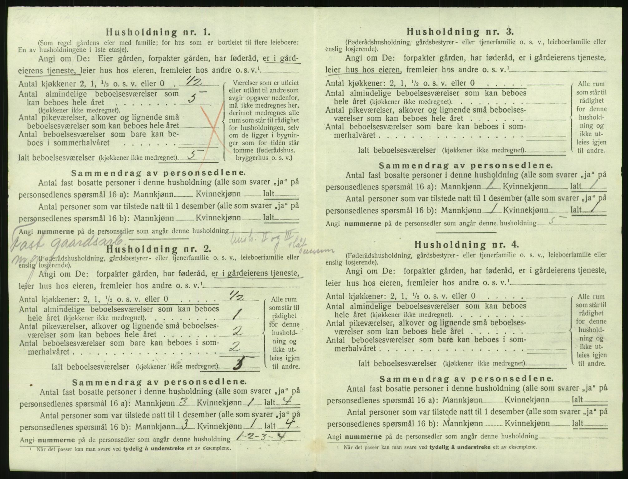 SAK, 1920 census for Mykland, 1920, p. 159