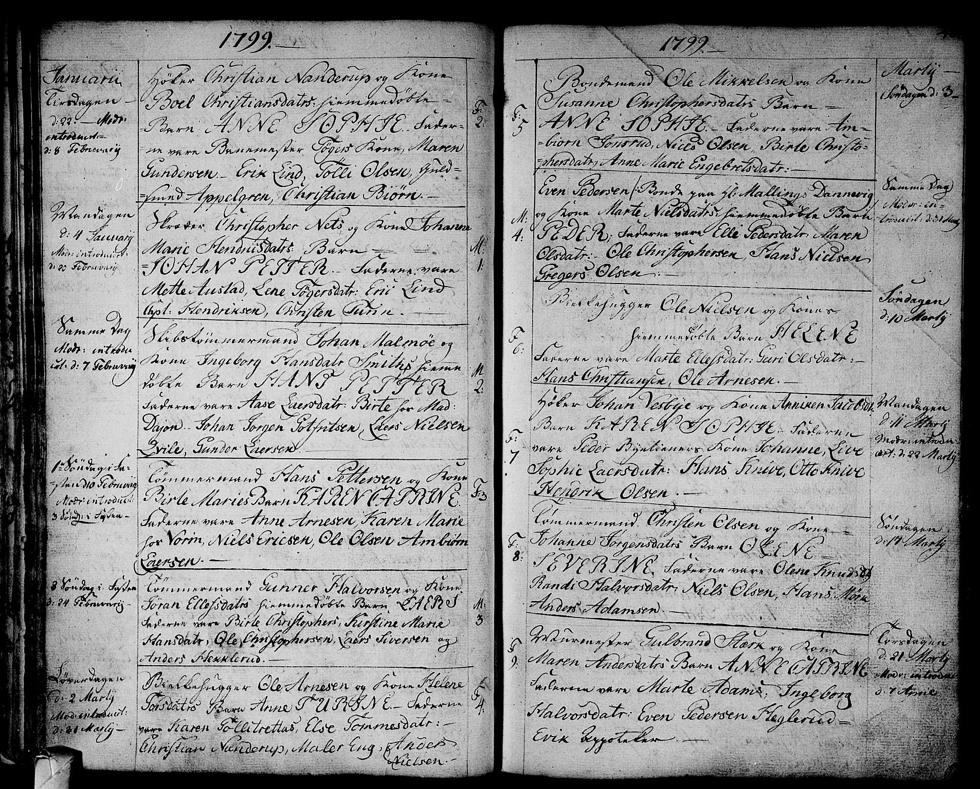 Strømsø kirkebøker, AV/SAKO-A-246/F/Fa/L0010: Parish register (official) no. I 10, 1792-1822, p. 40